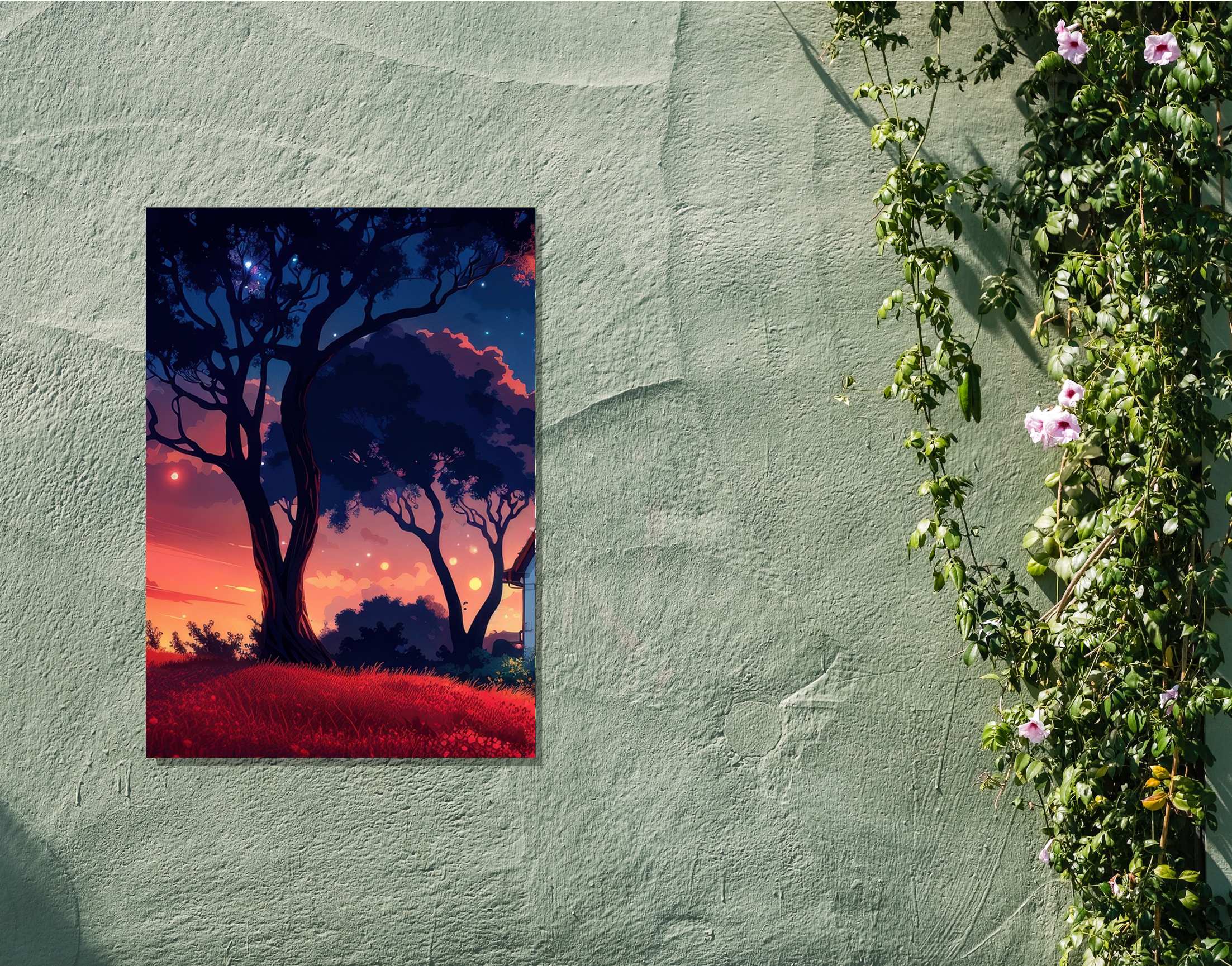 "NATURE WITH THE STARS"- Shiny & Sturdy Metallic Poster Art That Pops & Sticks
