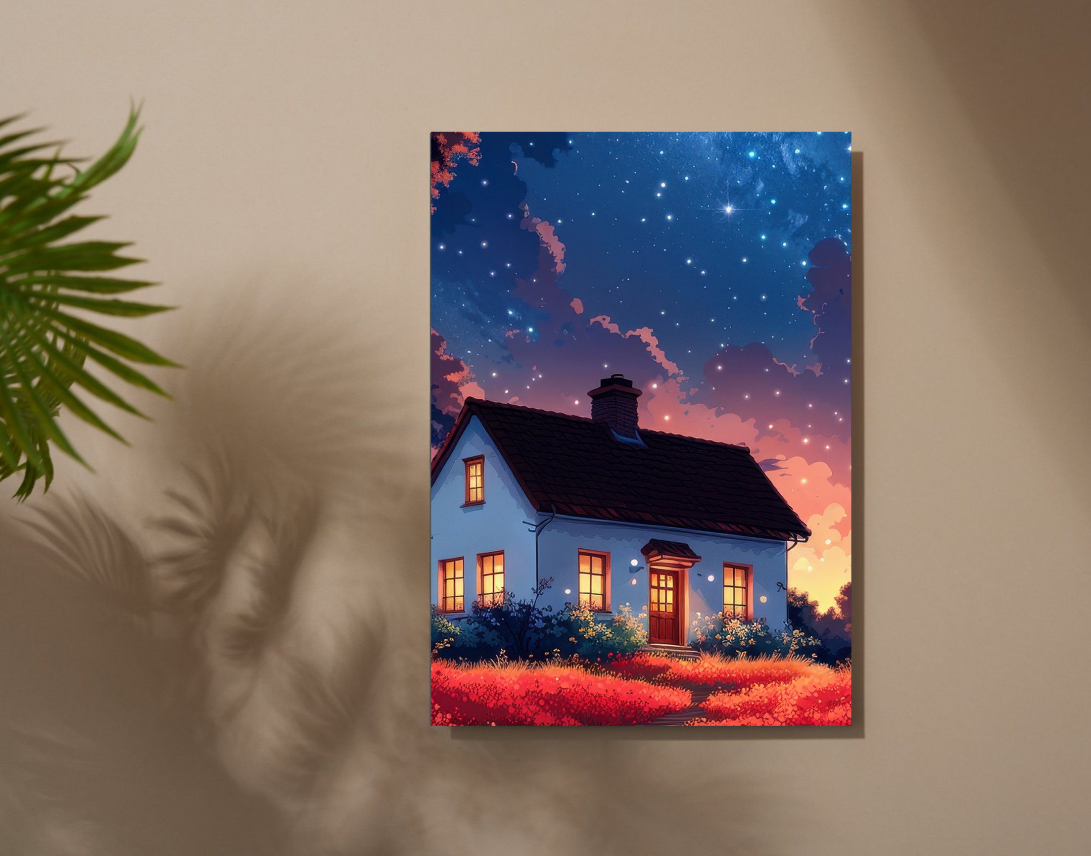 "HOME WITH THE STARS"- Shiny & Sturdy Metallic Poster Art That Pops & Sticks