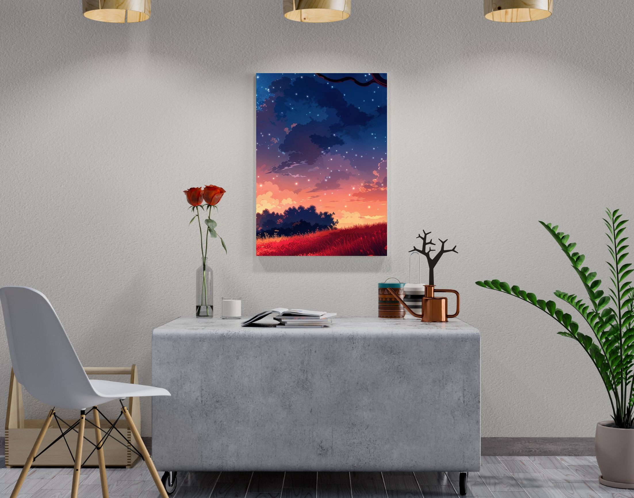 "WITH THE STARS"- Shiny & Sturdy Metallic Poster Art That Pops & Sticks