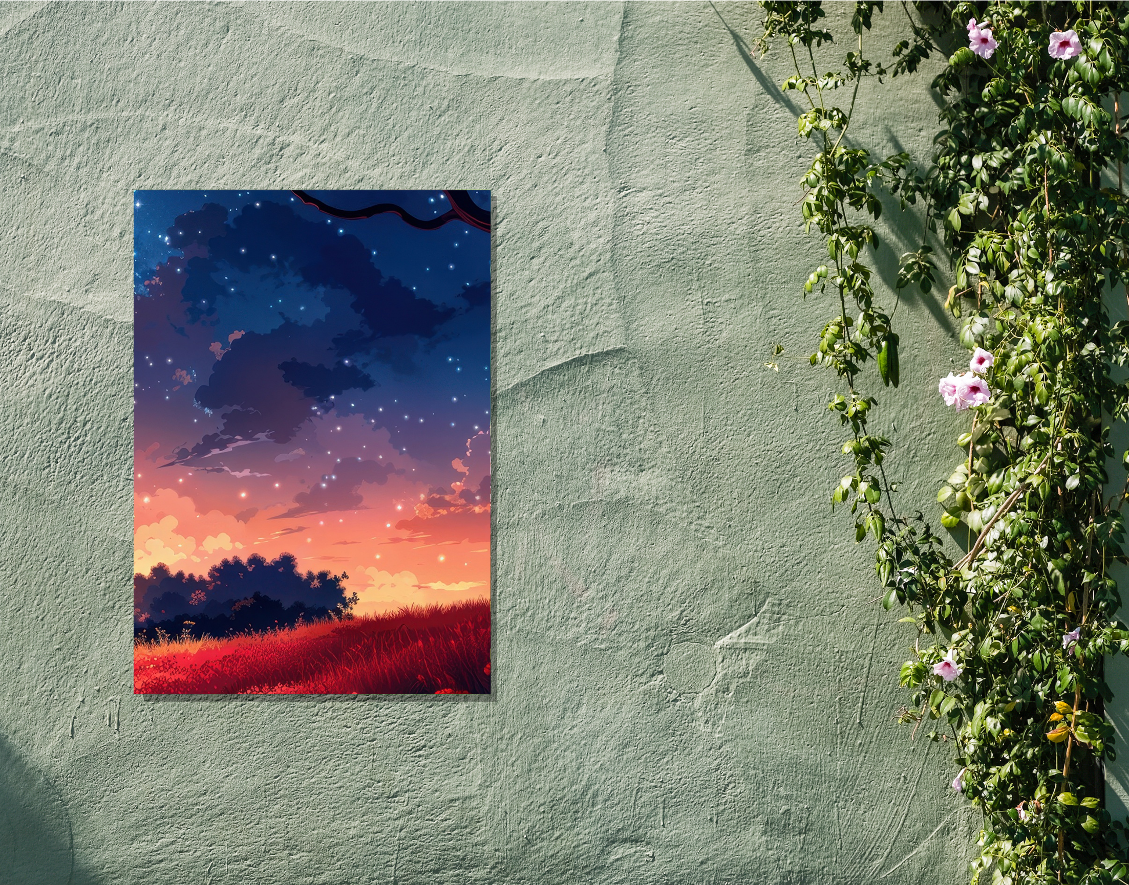 "WITH THE STARS"- Shiny & Sturdy Metallic Poster Art That Pops & Sticks