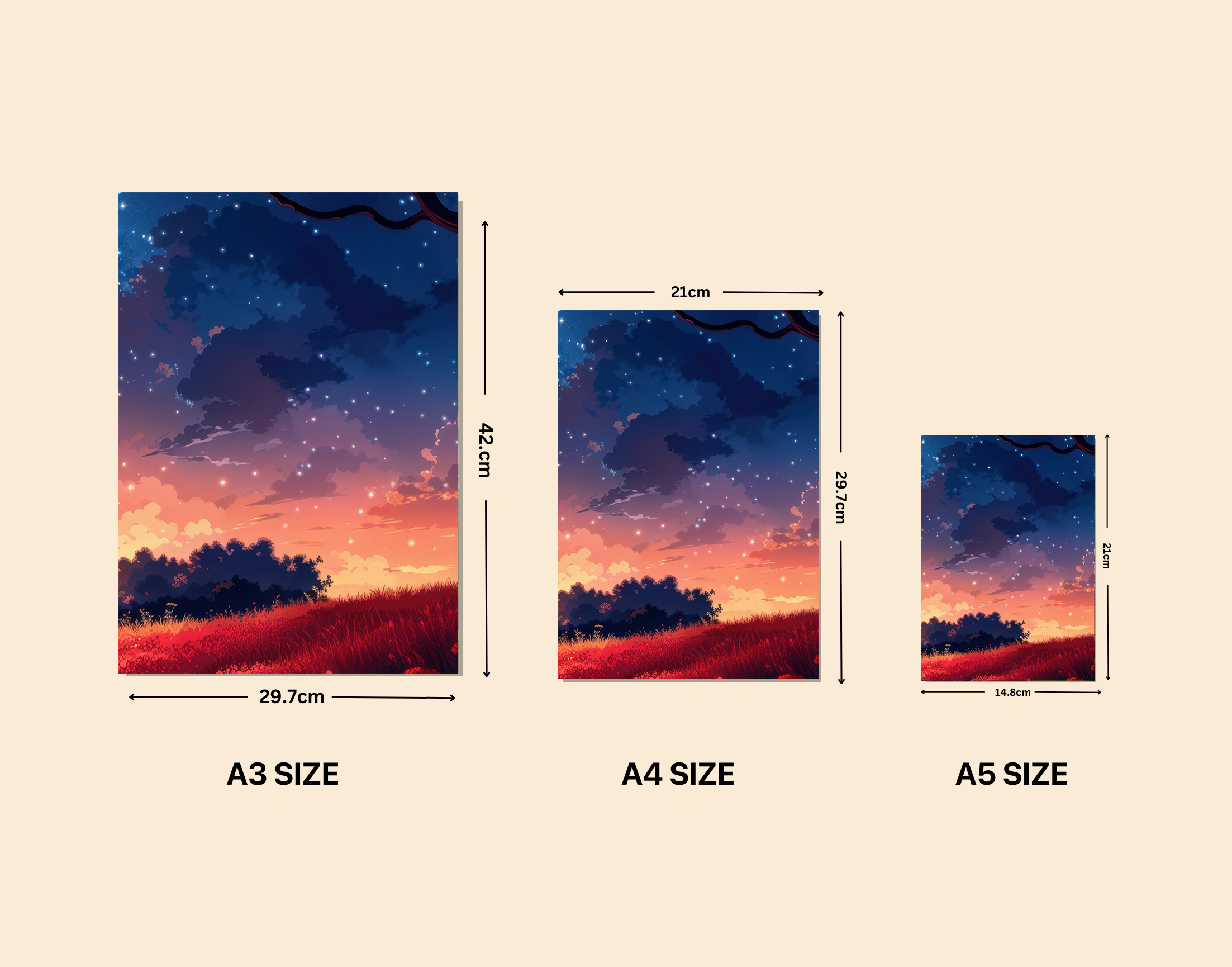 "WITH THE STARS"- Shiny & Sturdy Metallic Poster Art That Pops & Sticks
