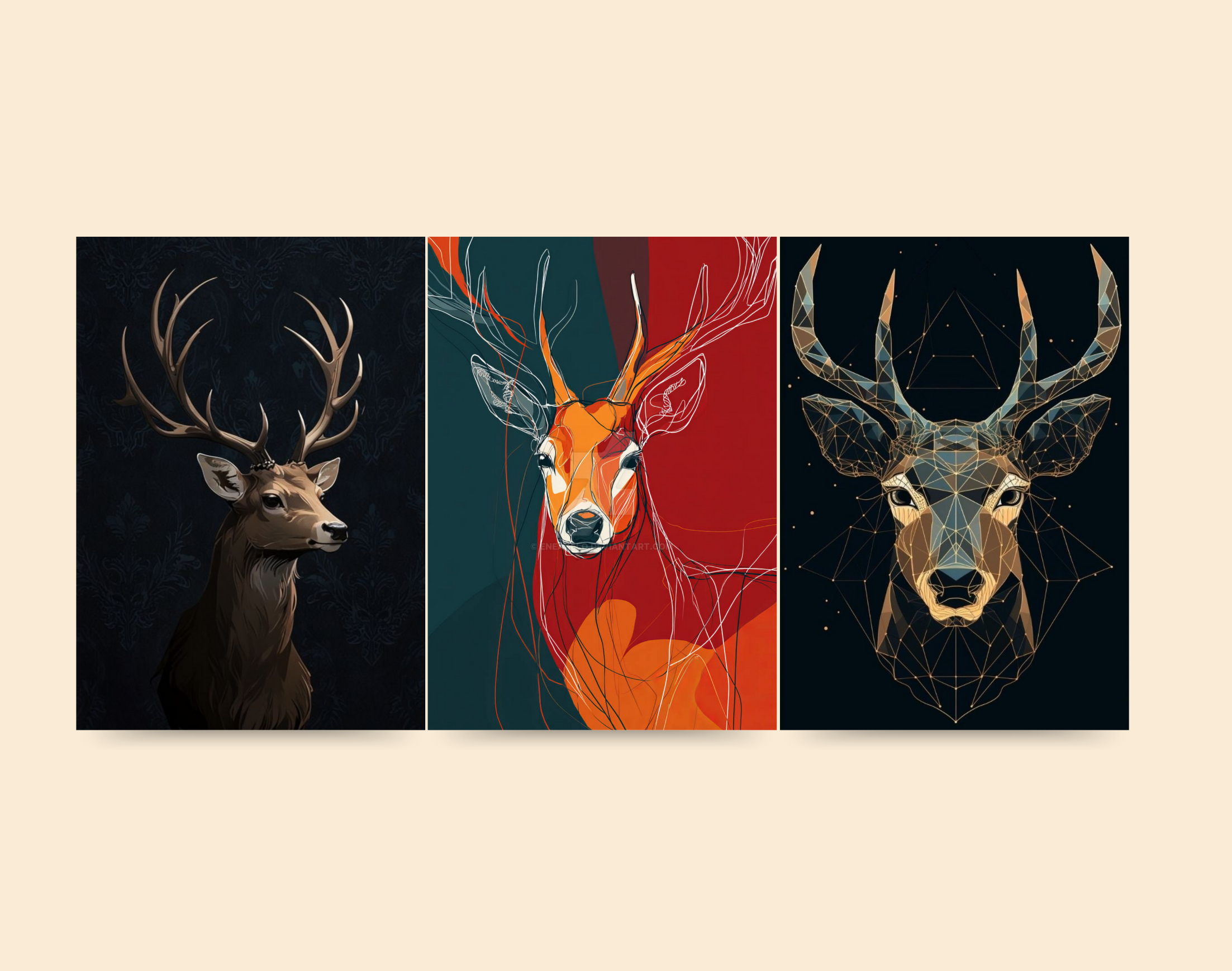 "Buck or Doe- The Animal Lover Combo"- Shiny & Sturdy Metallic Poster Art That Pops & Sticks