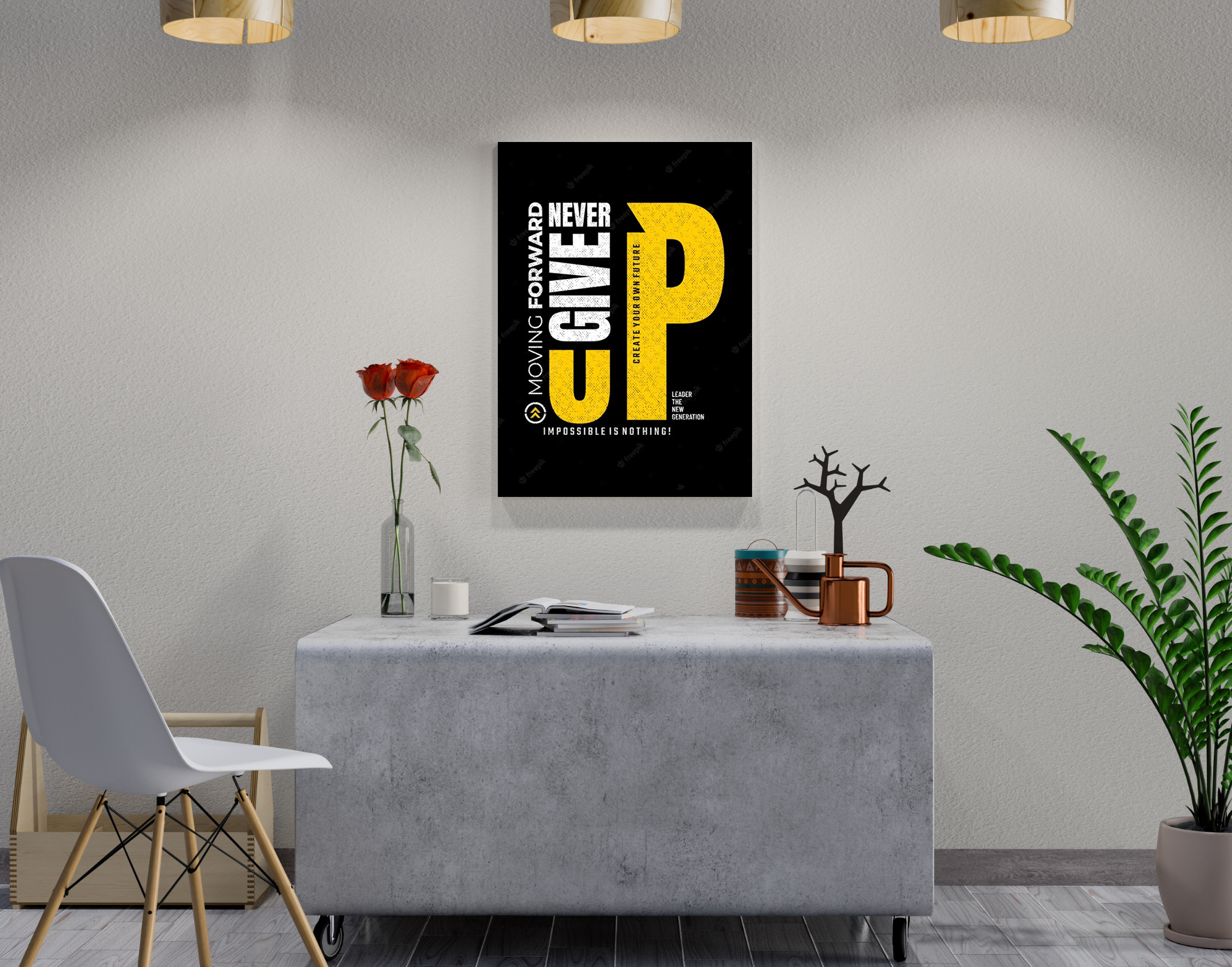 "IMPOSSIBLE IS NOTHING #Motivation Theme"- Shiny & Sturdy Metallic Poster Art That Pops & Sticks