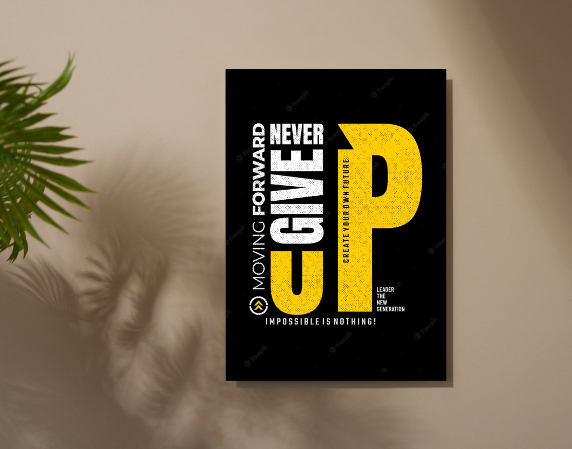 "IMPOSSIBLE IS NOTHING #Motivation Theme"- Shiny & Sturdy Metallic Poster Art That Pops & Sticks