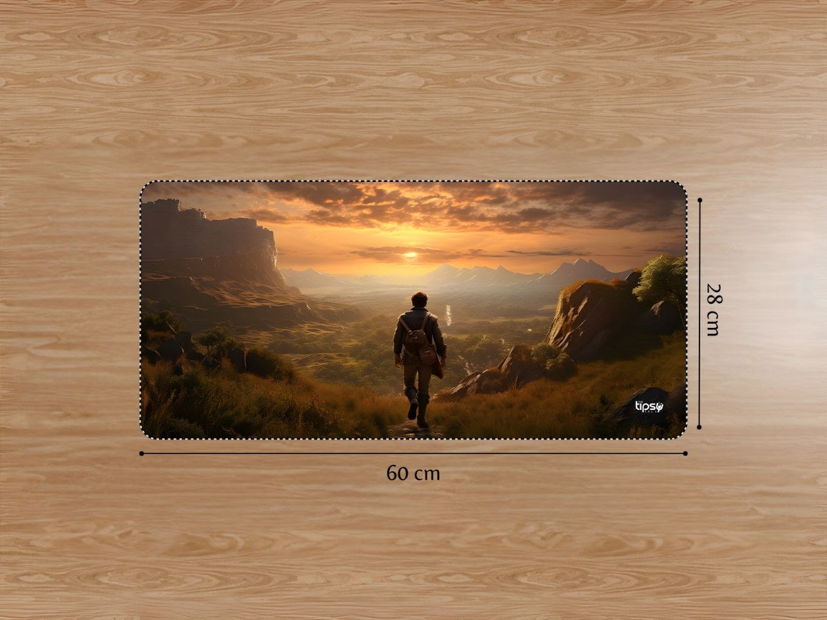 "GOLDEN HORIZON QUEST" Gaming Mousepad Elevate Your Gaming Experience