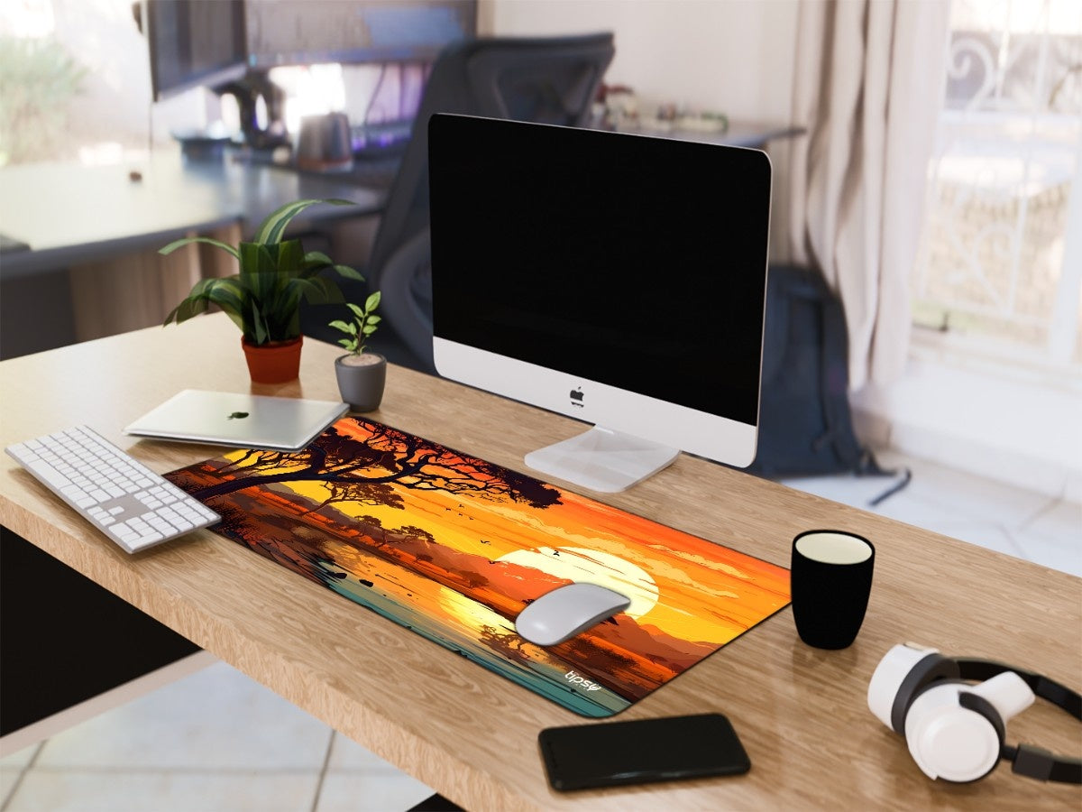 "SAVANNA SUNSET" Gaming Mousepad Elevate Your Gaming Experience
