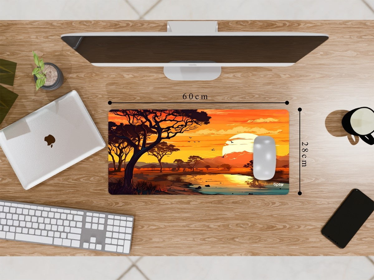 "SAVANNA SUNSET" Gaming Mousepad Elevate Your Gaming Experience