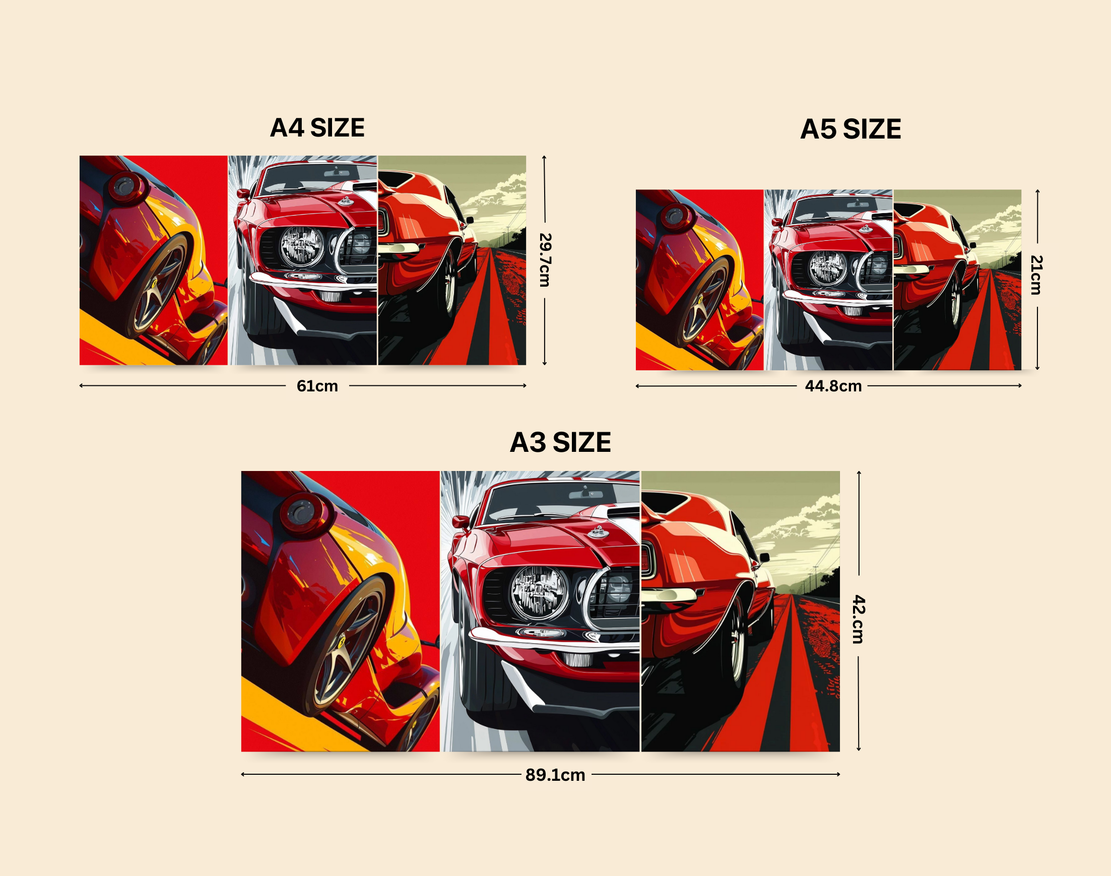 "The Automobile Freak: Car Lover Combo"- Shiny & Sturdy Metallic Poster Art That Pops & Sticks