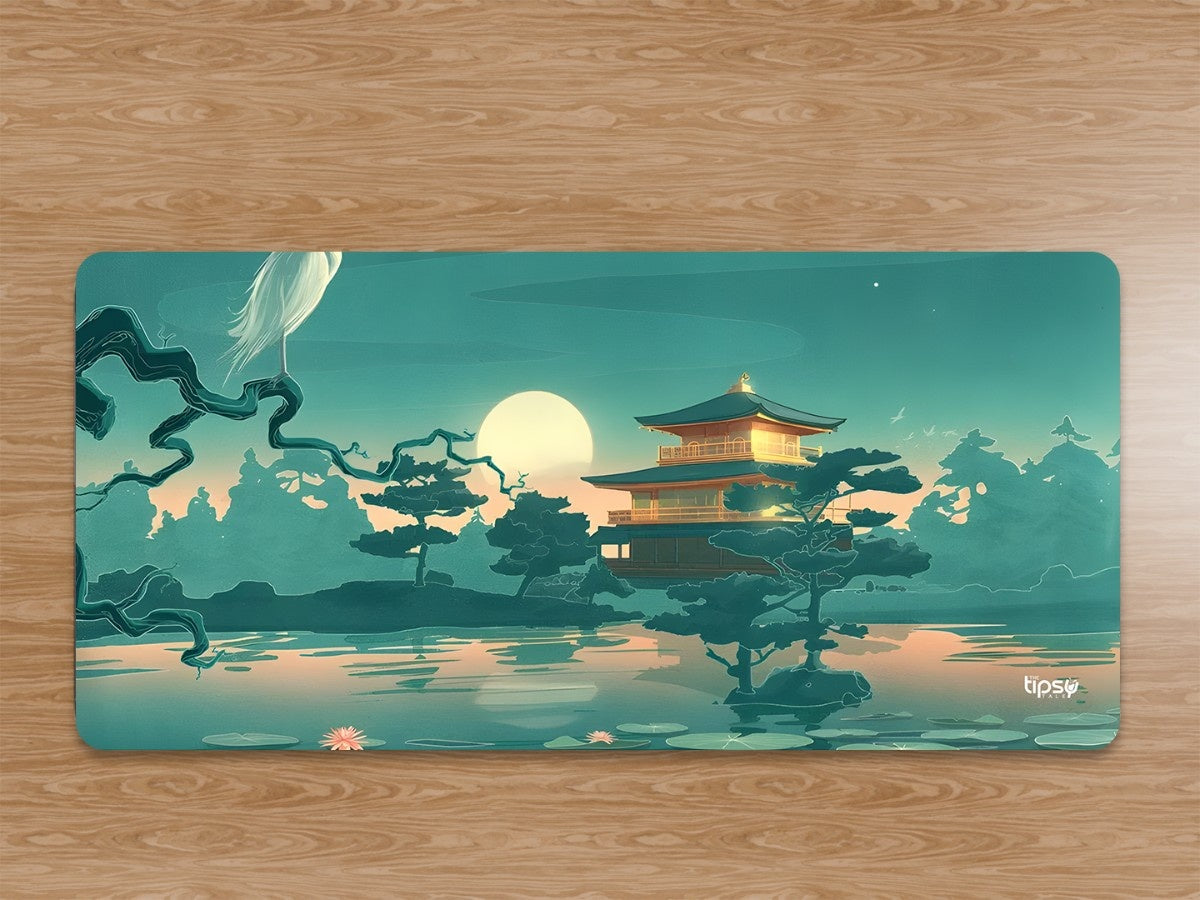 "MOONLIT ZEN PAVILION" Gaming Mousepad Elevate Your Gaming Experience