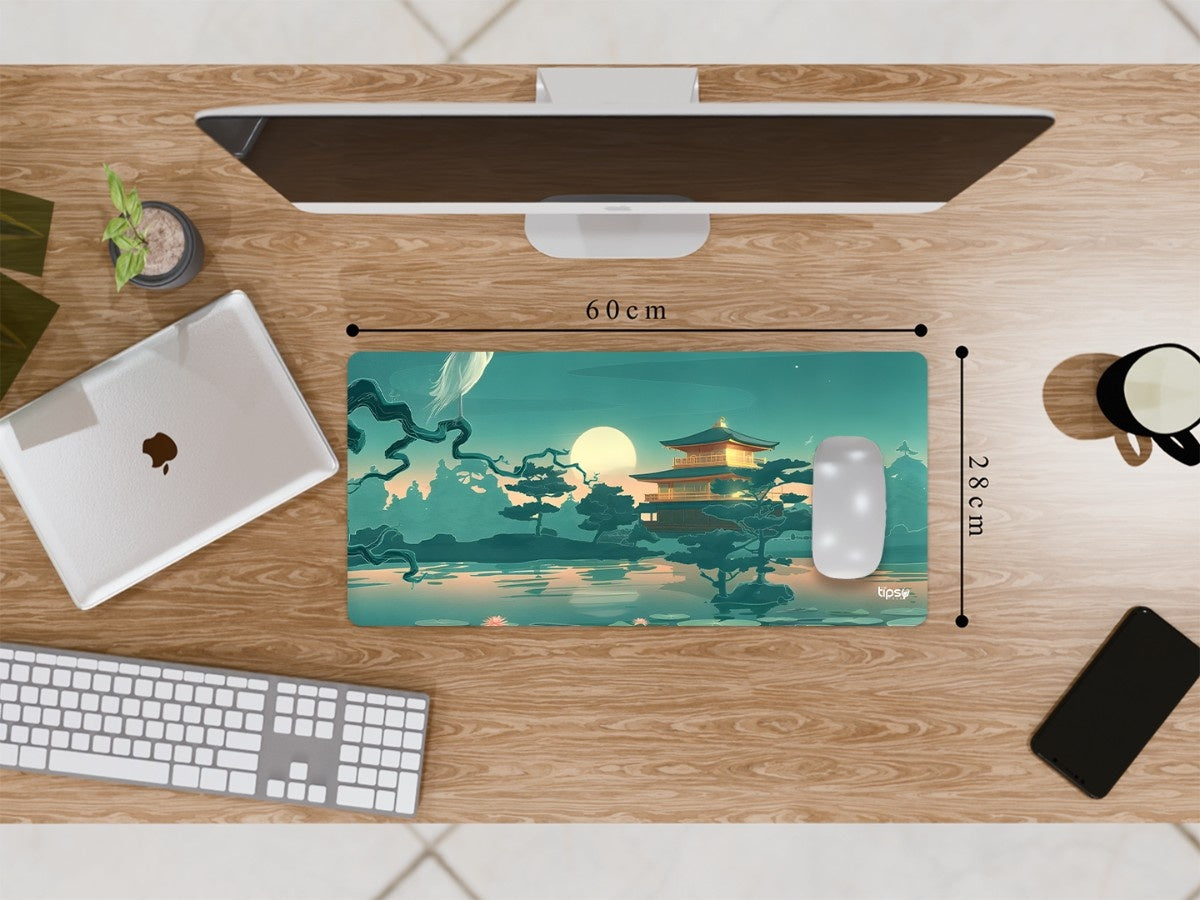 "MOONLIT ZEN PAVILION" Gaming Mousepad Elevate Your Gaming Experience