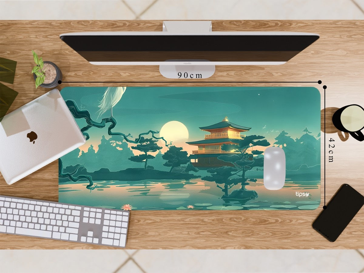 "MOONLIT ZEN PAVILION" Gaming Mousepad Elevate Your Gaming Experience