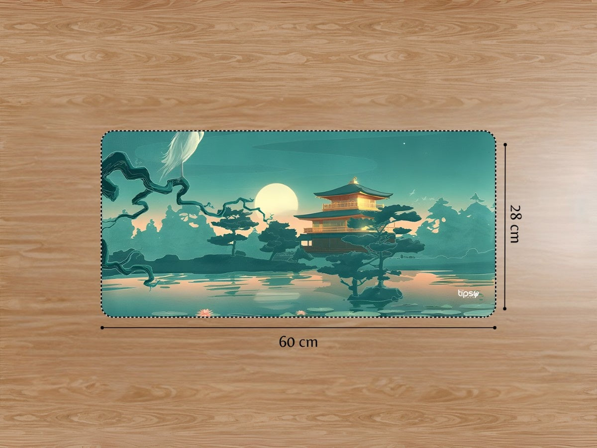 "MOONLIT ZEN PAVILION" Gaming Mousepad Elevate Your Gaming Experience