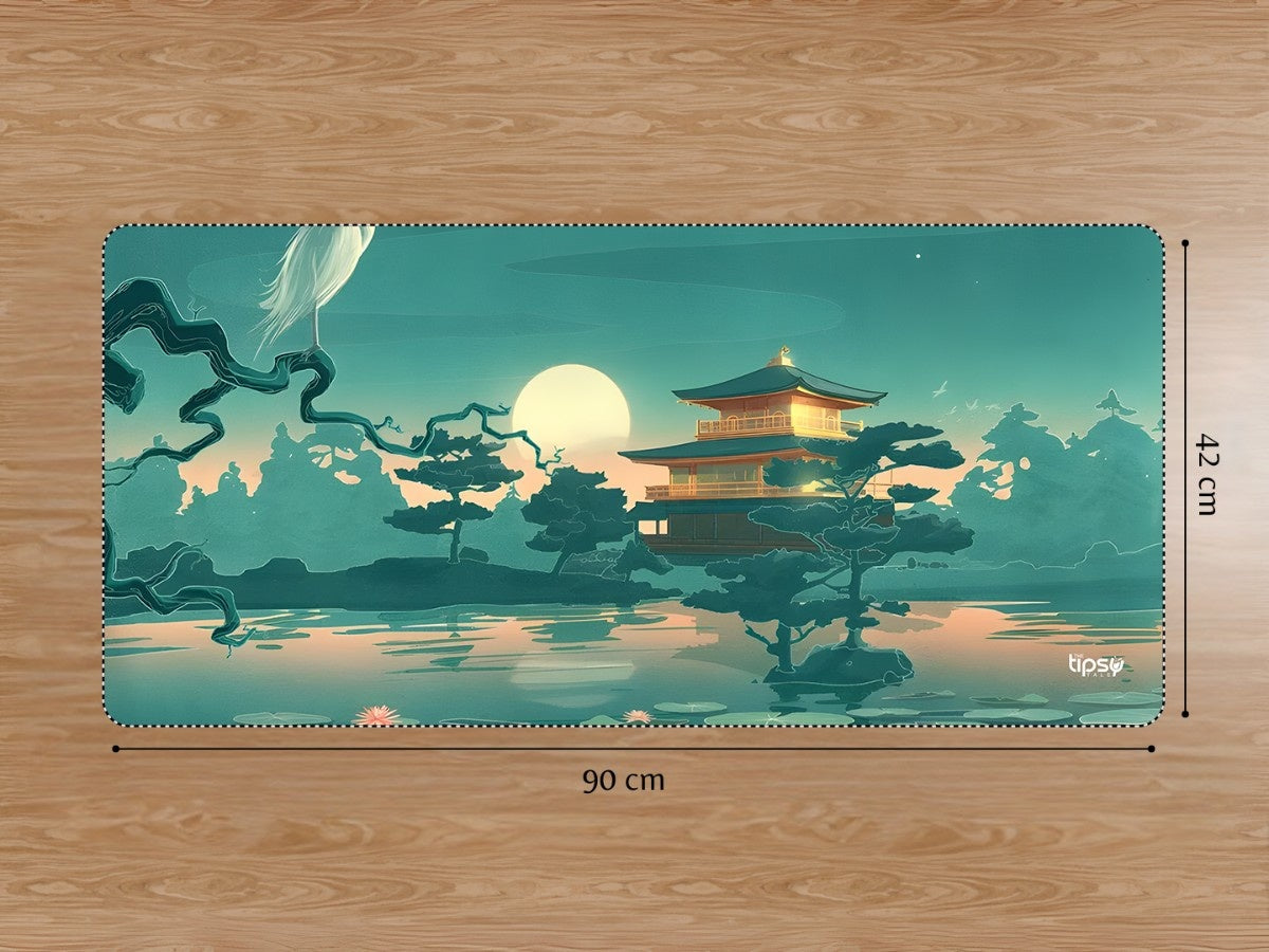 "MOONLIT ZEN PAVILION" Gaming Mousepad Elevate Your Gaming Experience