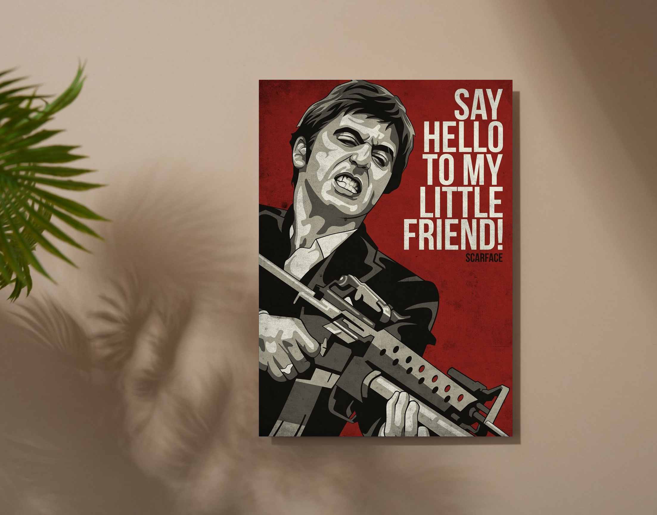 "SCARFACE 1983"- Shiny & Sturdy Metallic Poster Art That Pops & Sticks