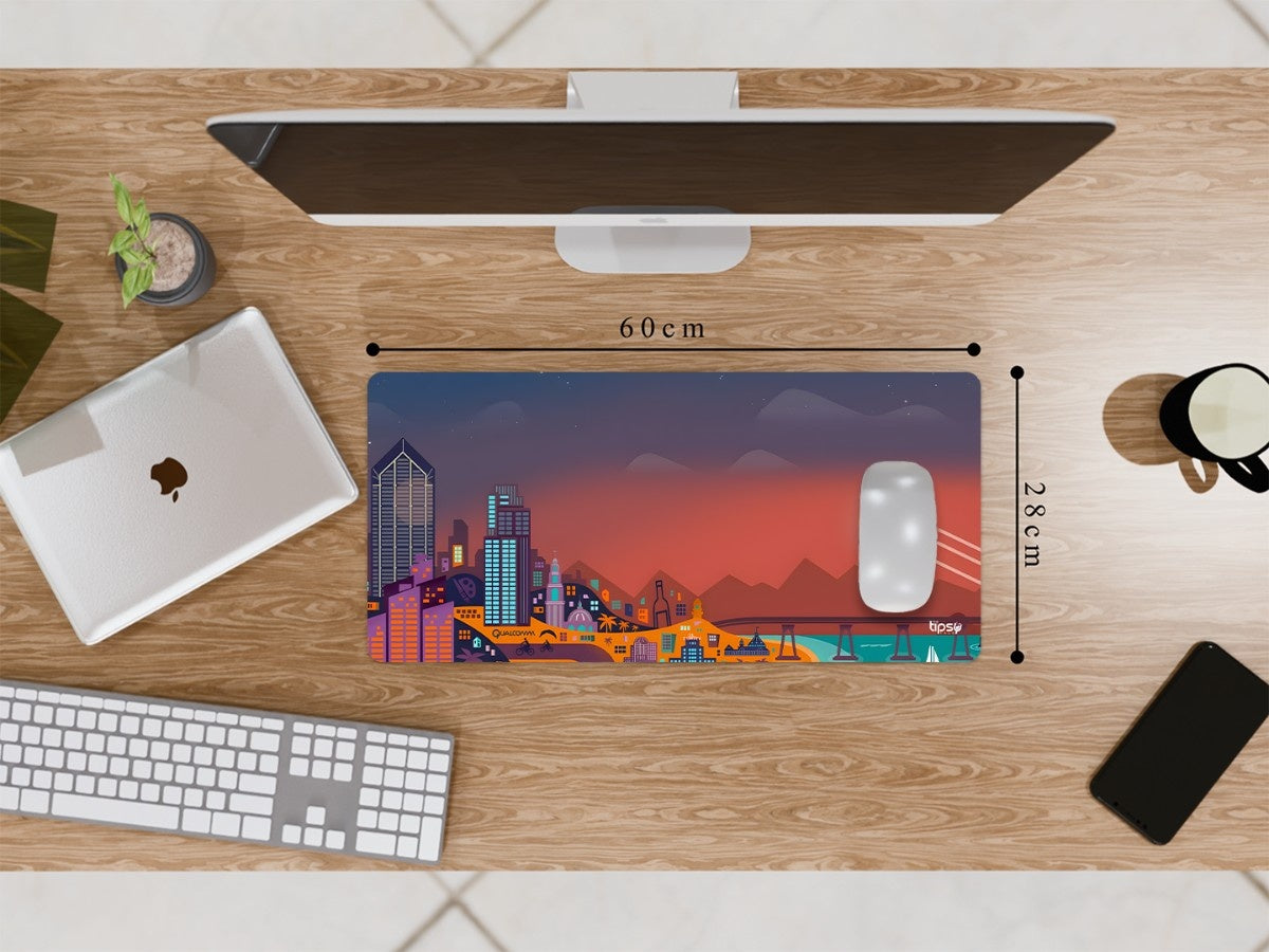 "SUNSET CITYSCAPE" Gaming Mousepad Elevate Your Gaming Experience