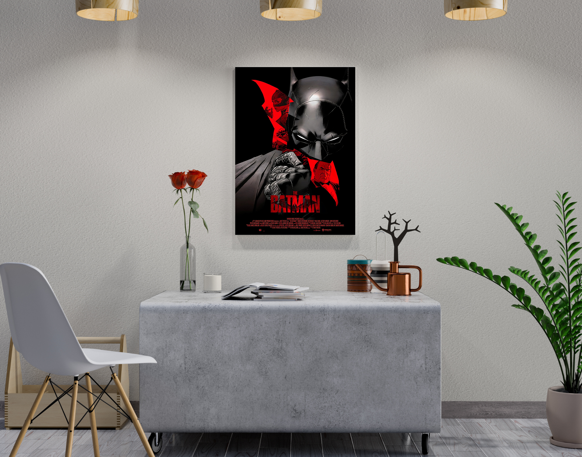 "BATMAN - THE DARK KNIGHT RISES"- Shiny & Sturdy Metallic Poster Art That Pops & Sticks