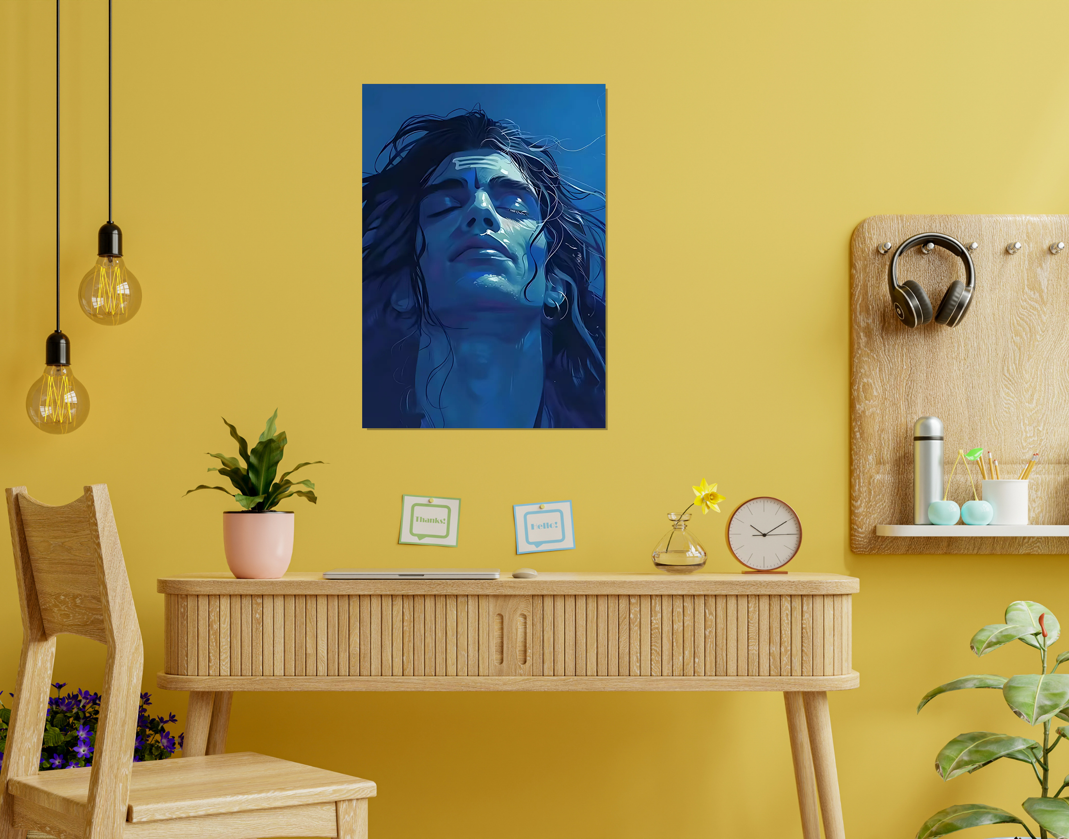 "Har Har Mahadev"- Shiny & Sturdy Metallic Poster Art That Pops & Sticks