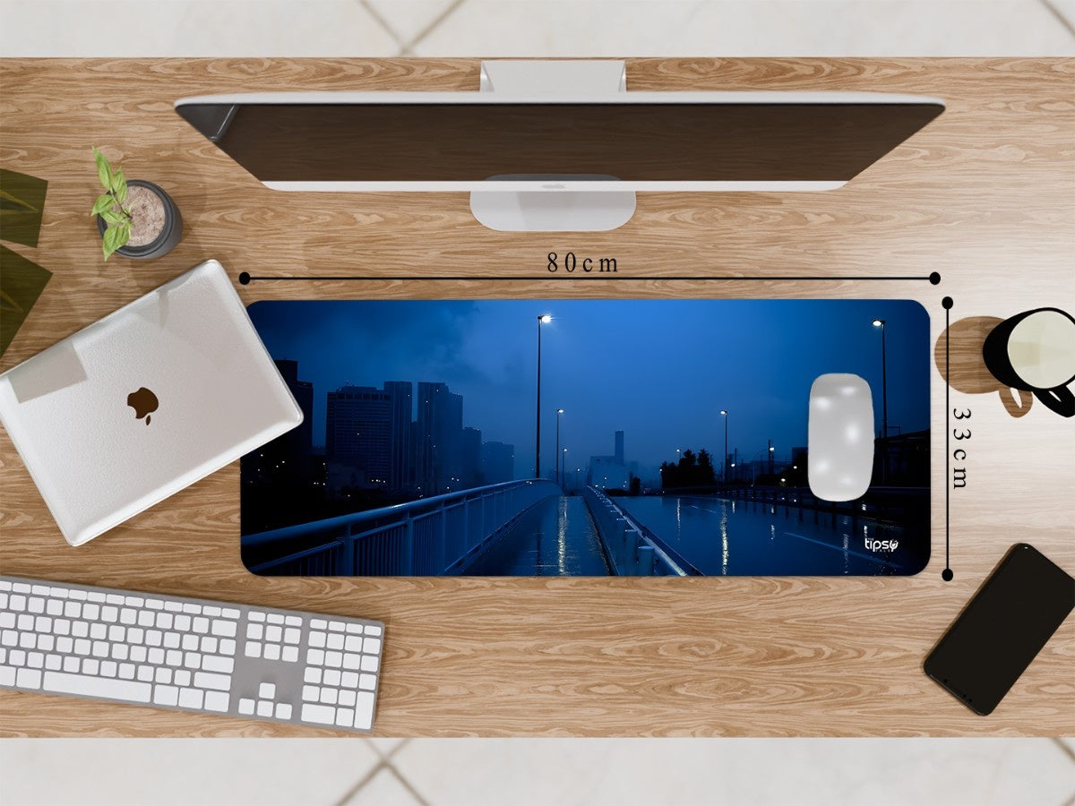 "SOLITUDE IN THE BLUE HOUR RAIN" Gaming Mousepad Elevate Your Gaming Experience