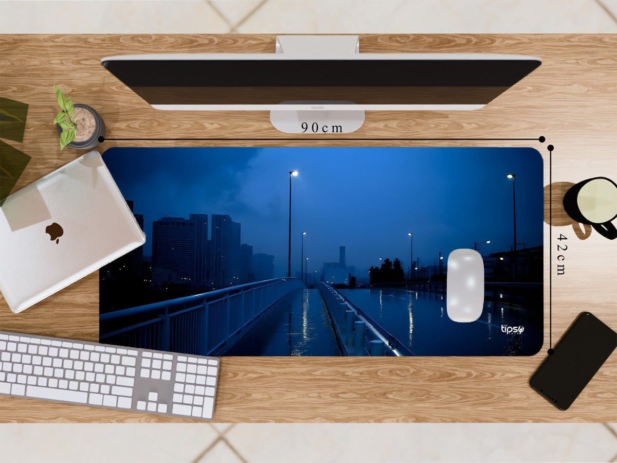 "SOLITUDE IN THE BLUE HOUR RAIN" Gaming Mousepad Elevate Your Gaming Experience