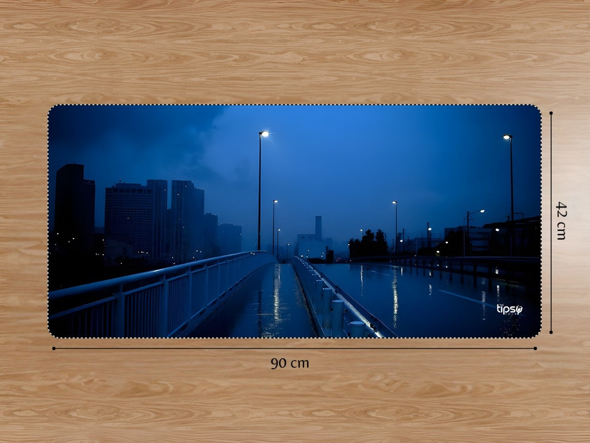 "SOLITUDE IN THE BLUE HOUR RAIN" Gaming Mousepad Elevate Your Gaming Experience
