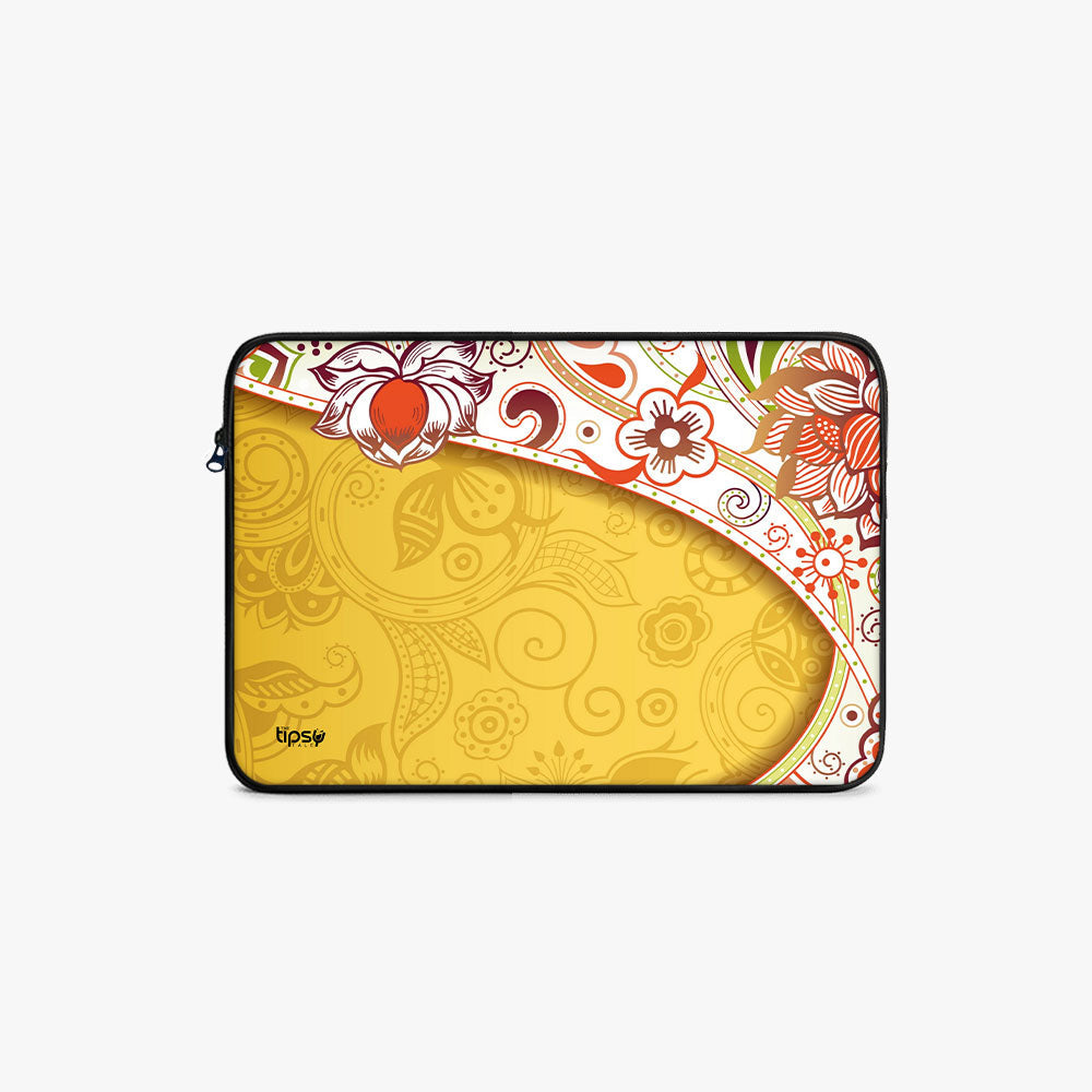 "Floral Abstract" Laptop Sleeves:Bold Modern Design for Every Size