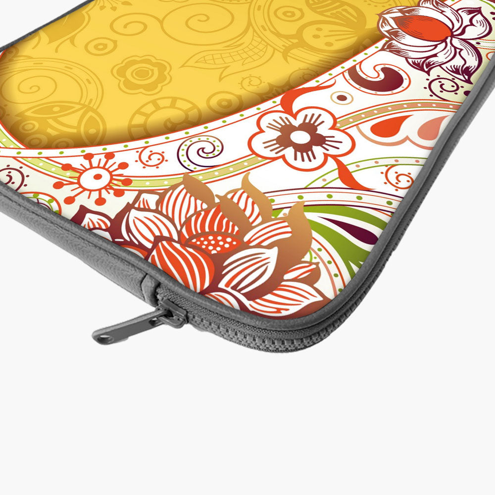"Floral Abstract" Laptop Sleeves:Bold Modern Design for Every Size