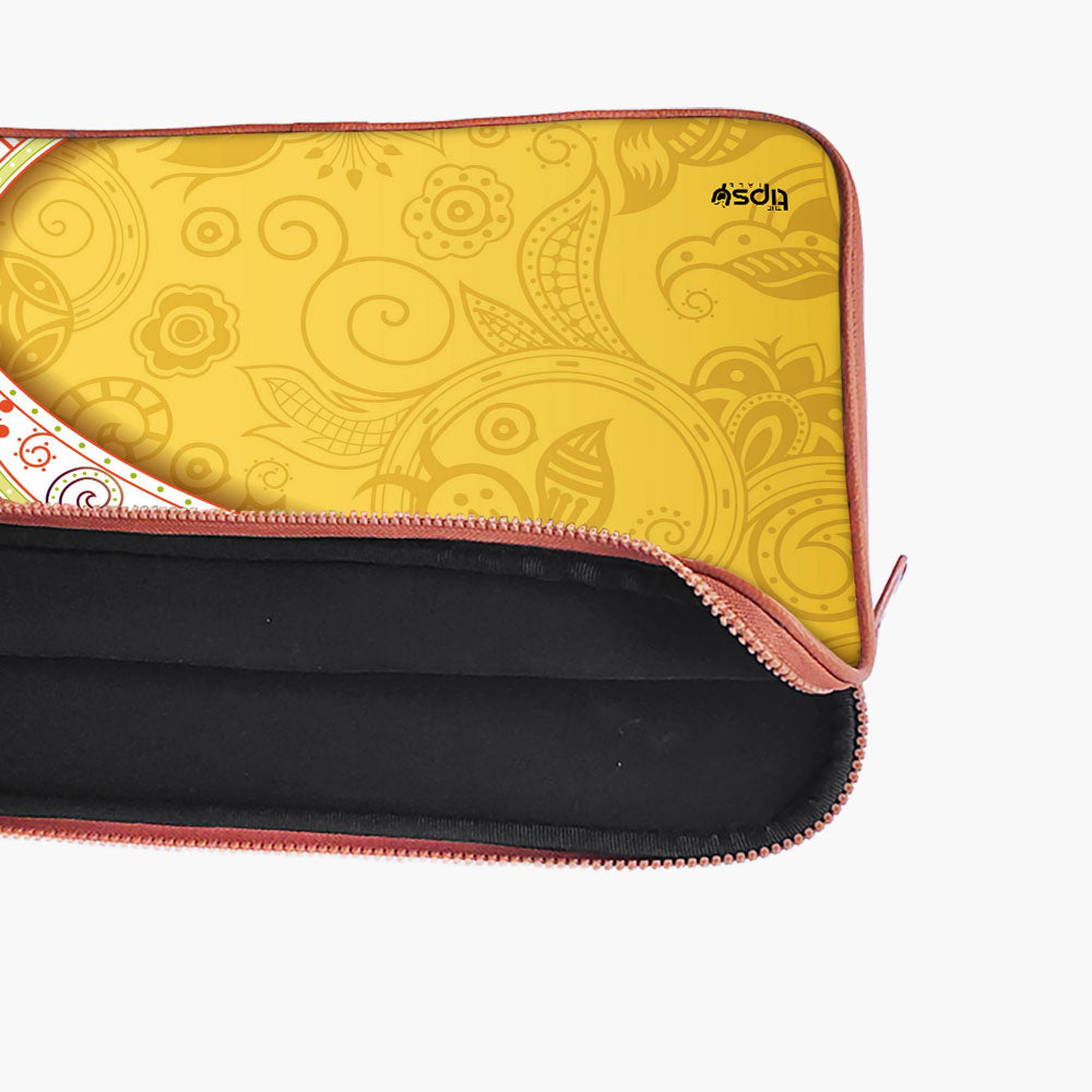 "Floral Abstract" Laptop Sleeves:Bold Modern Design for Every Size