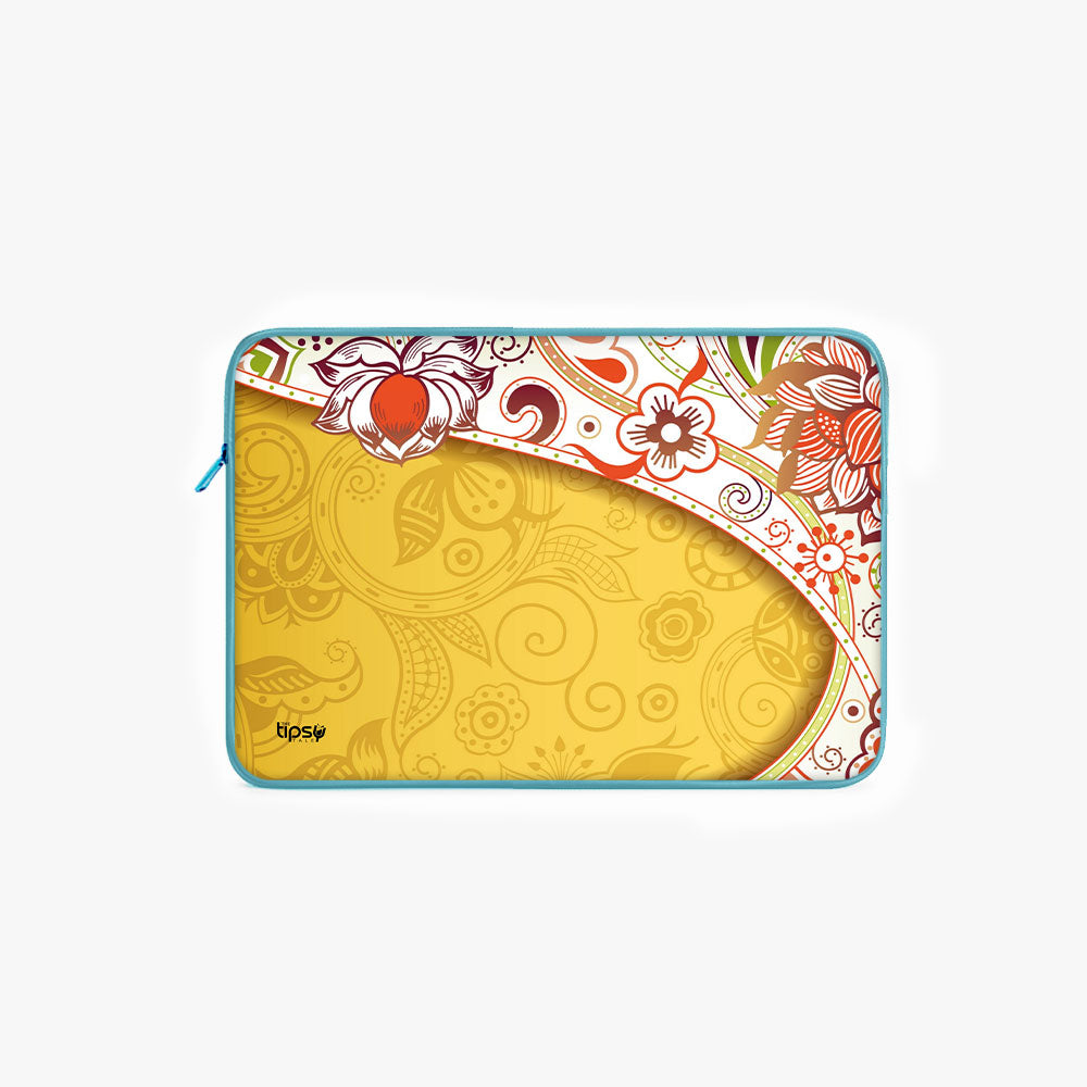 "Floral Abstract" Laptop Sleeves:Bold Modern Design for Every Size