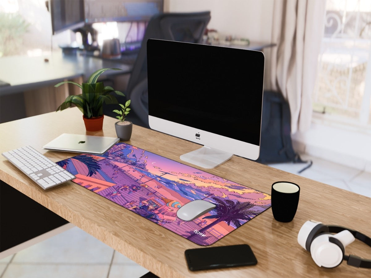 "VAPORWAVE BEACH" Gaming Mousepad Elevate Your Gaming Experience