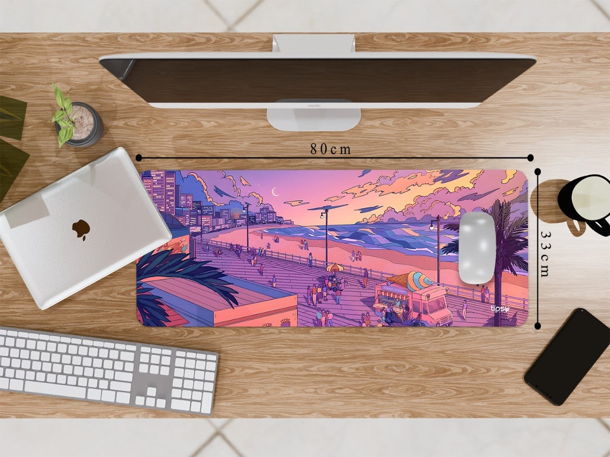 "VAPORWAVE BEACH" Gaming Mousepad Elevate Your Gaming Experience