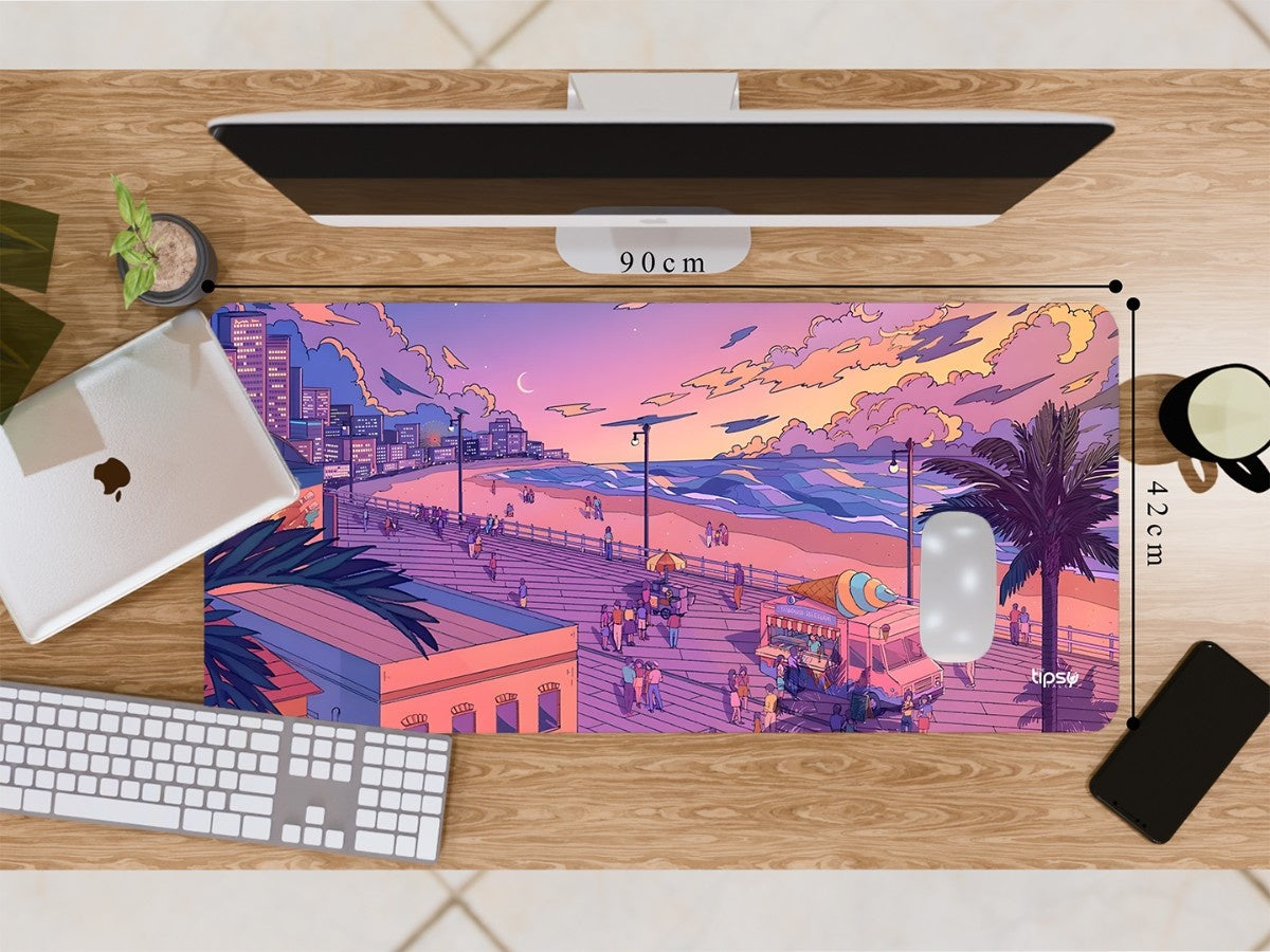 "VAPORWAVE BEACH" Gaming Mousepad Elevate Your Gaming Experience