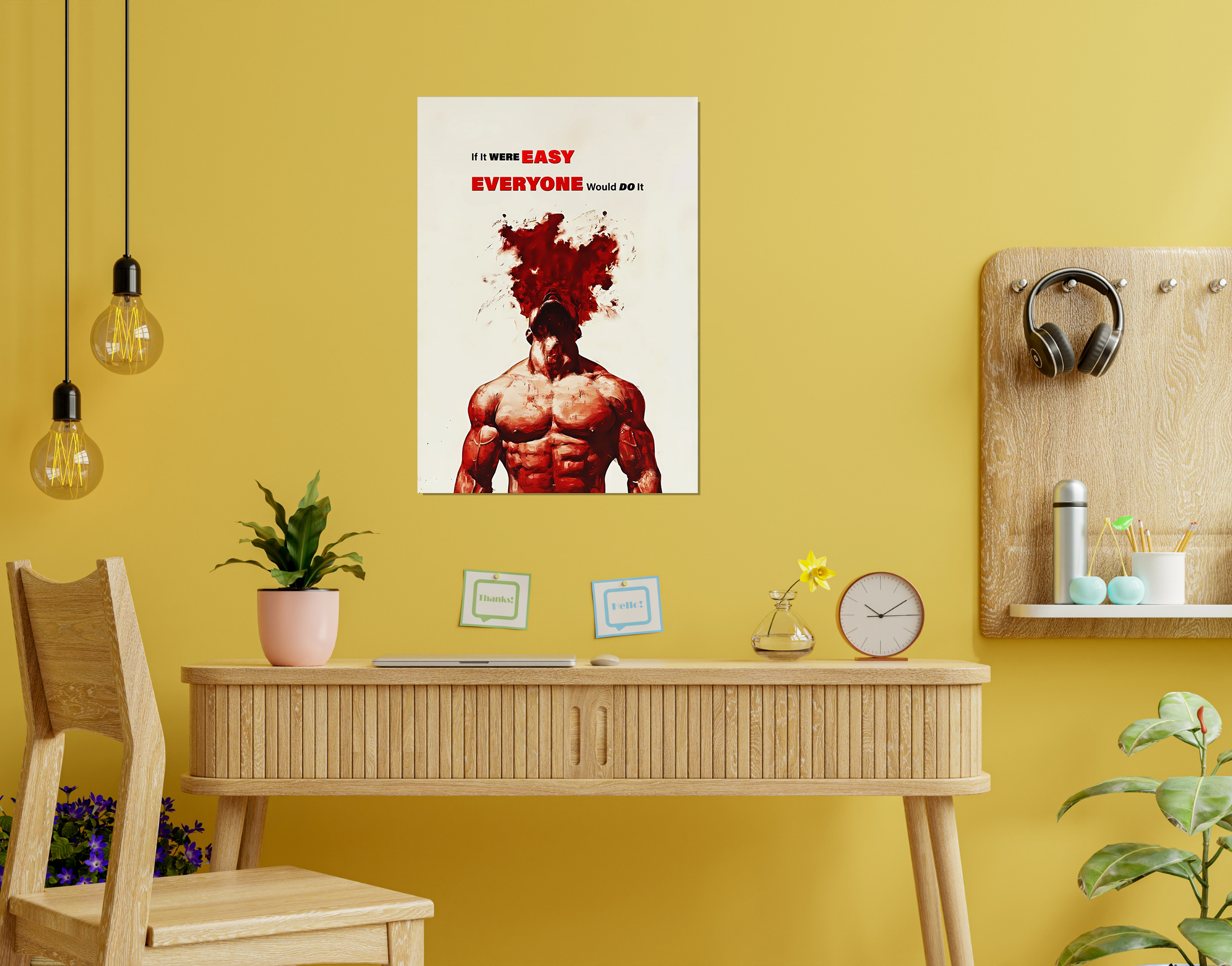 "EASY ≠ EVERYONE"- Shiny & Sturdy Metallic Poster Art That Pops & Sticks