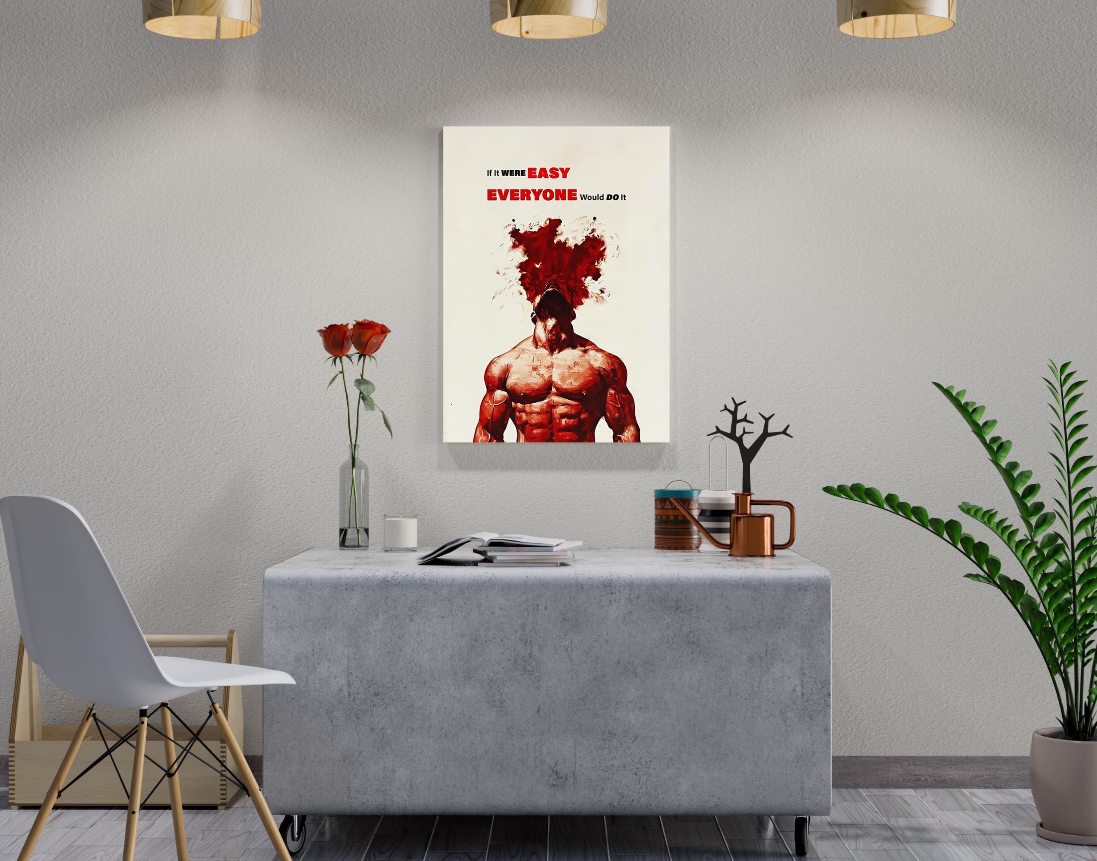 "EASY ≠ EVERYONE"- Shiny & Sturdy Metallic Poster Art That Pops & Sticks