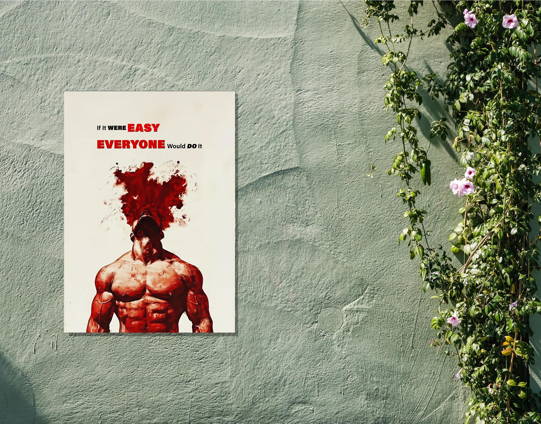"EASY ≠ EVERYONE"- Shiny & Sturdy Metallic Poster Art That Pops & Sticks