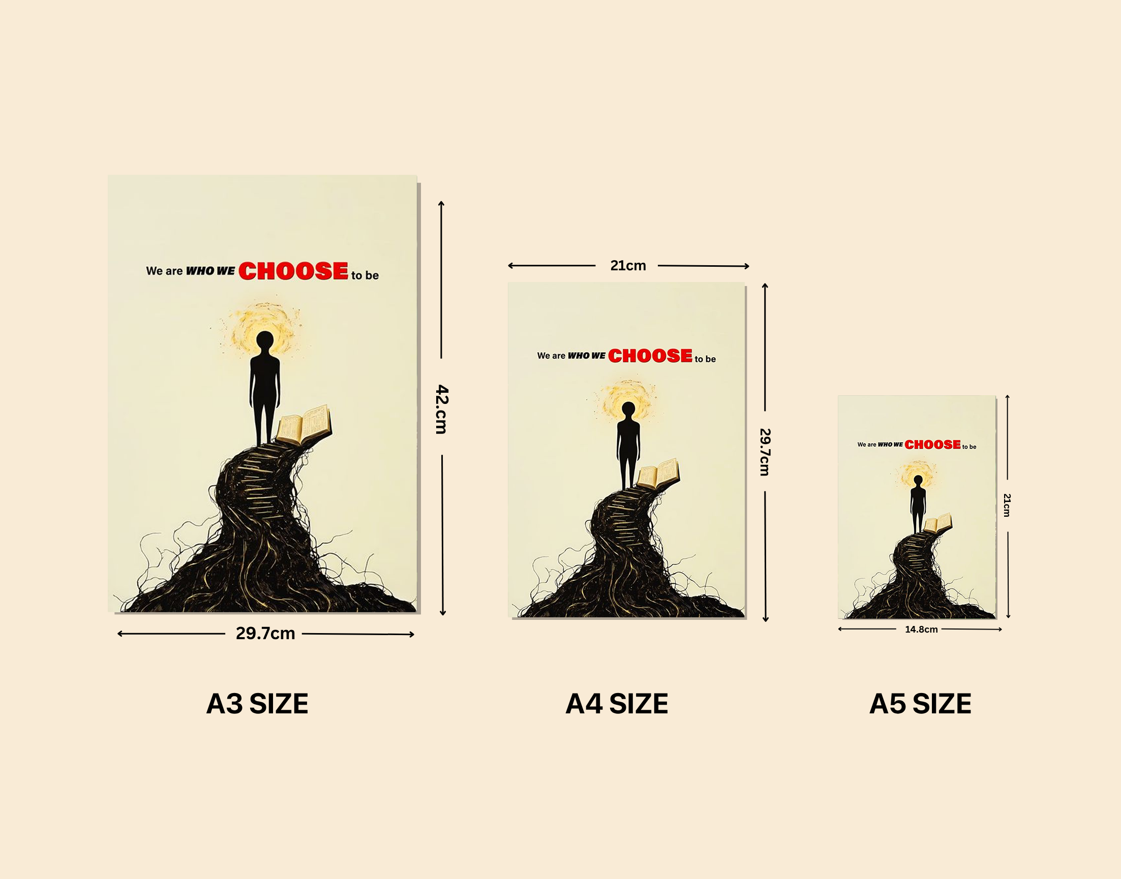 "Your Choice of Life"- Shiny & Sturdy Metallic Poster Art That Pops & Sticks
