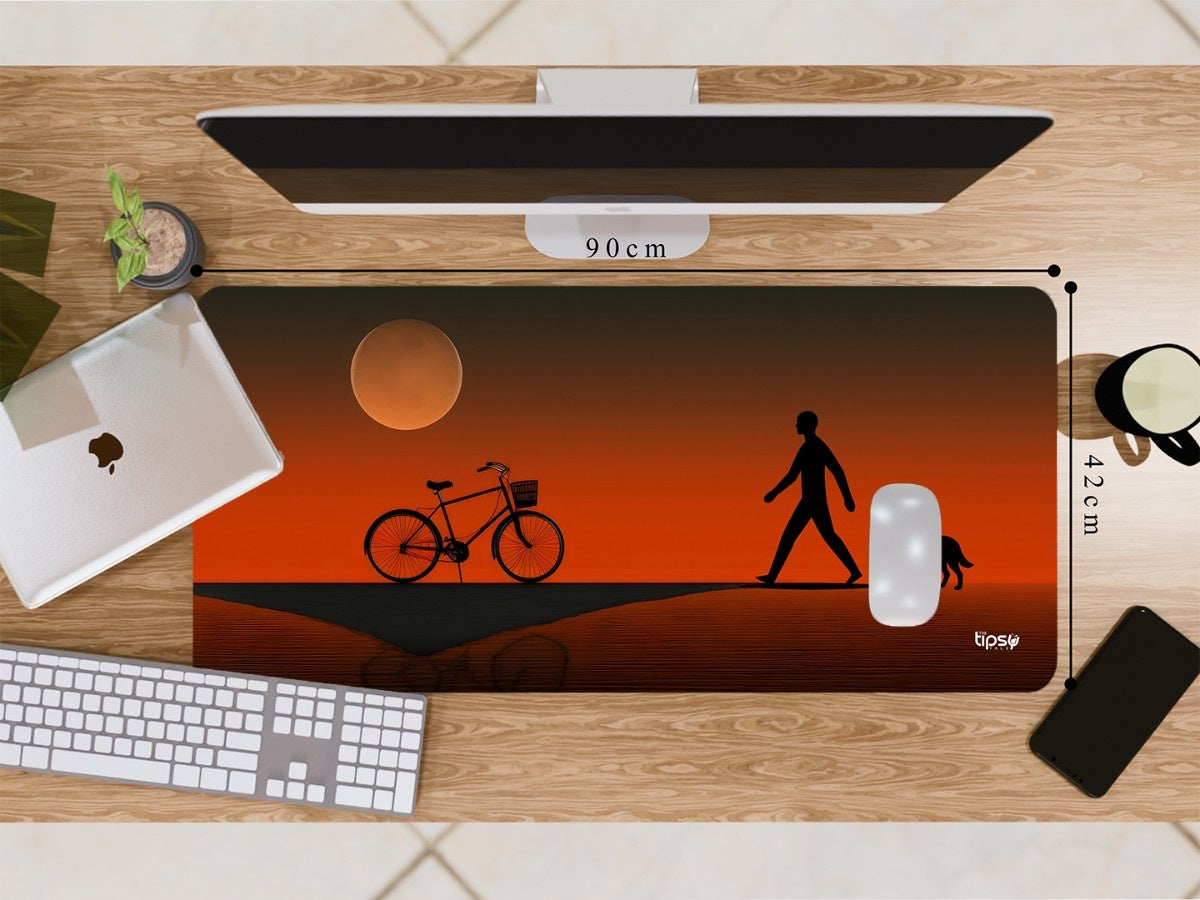 "BICYCLE SILHOUETTE" Gaming Mousepad Elevate Your Gaming Experience