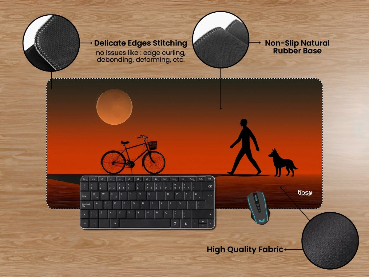"BICYCLE SILHOUETTE" Gaming Mousepad Elevate Your Gaming Experience