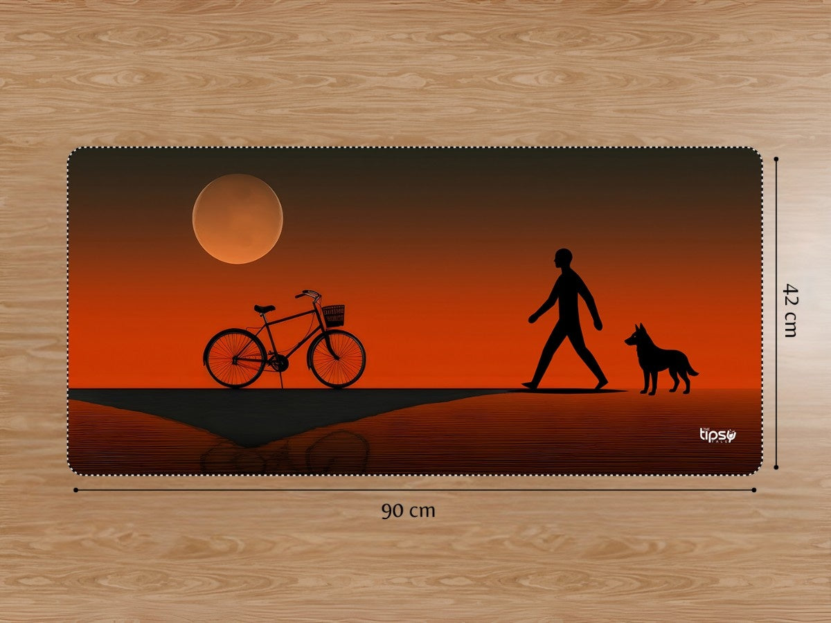 "BICYCLE SILHOUETTE" Gaming Mousepad Elevate Your Gaming Experience