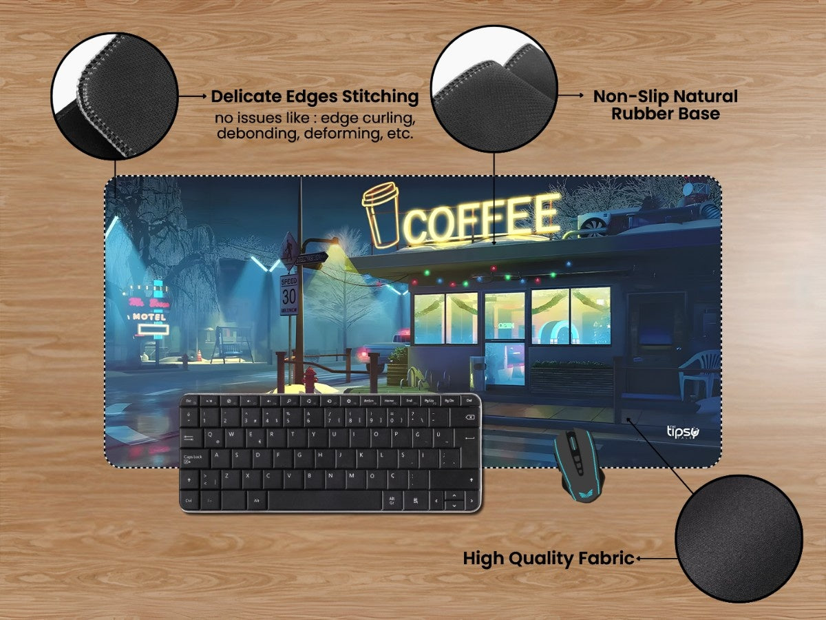 "MIDNIGHT BREW" Gaming Mousepad Elevate Your Gaming Experience