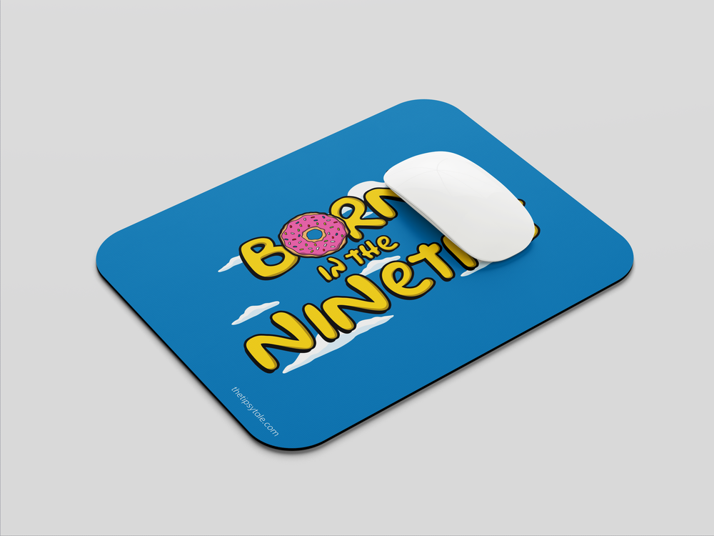 "BORN IN NINETIES" Mousepad Enhance Your Workspace with Style