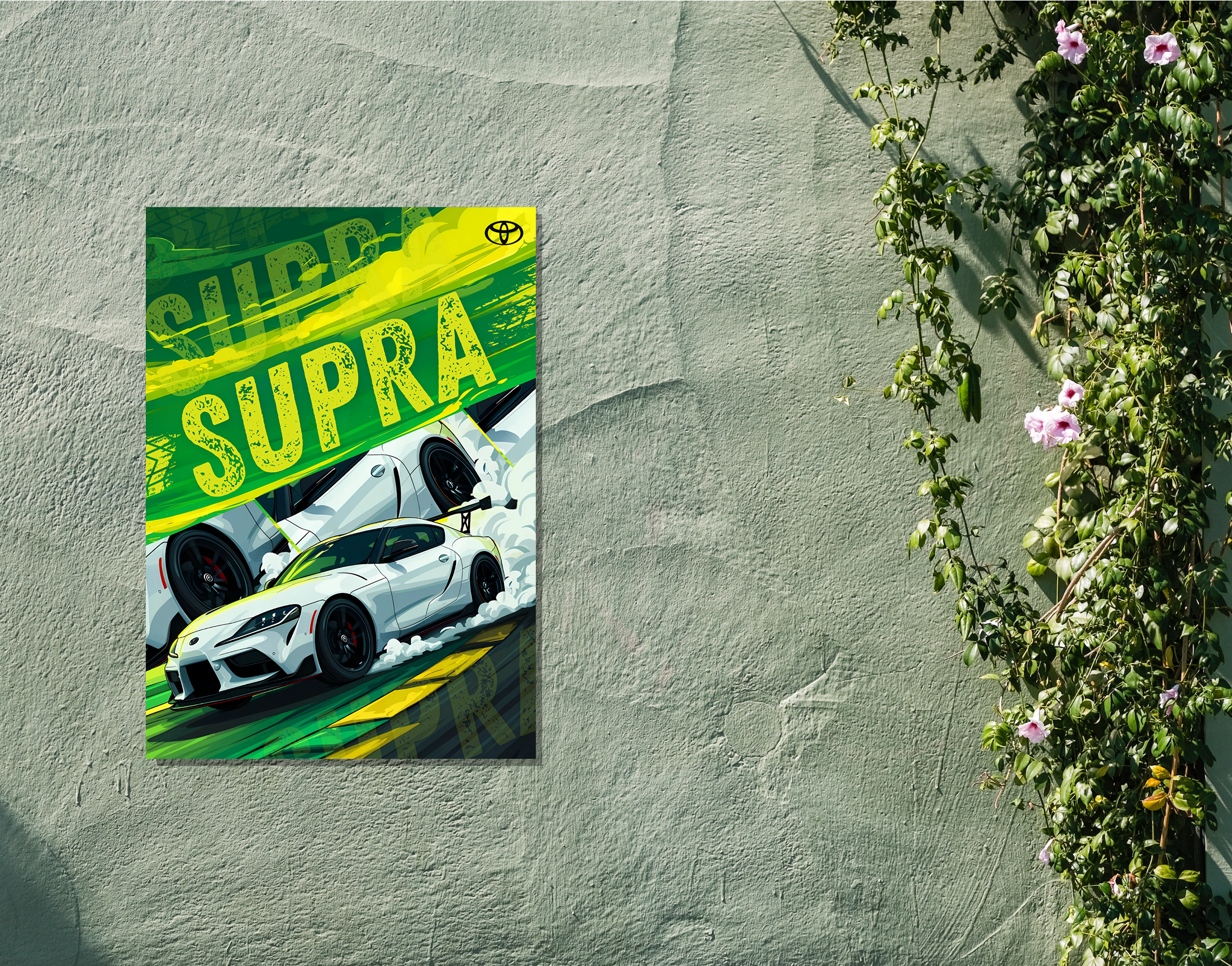 "SUPRA- THE LEGEND"- Shiny & Sturdy Metallic Poster Art That Pops & Sticks