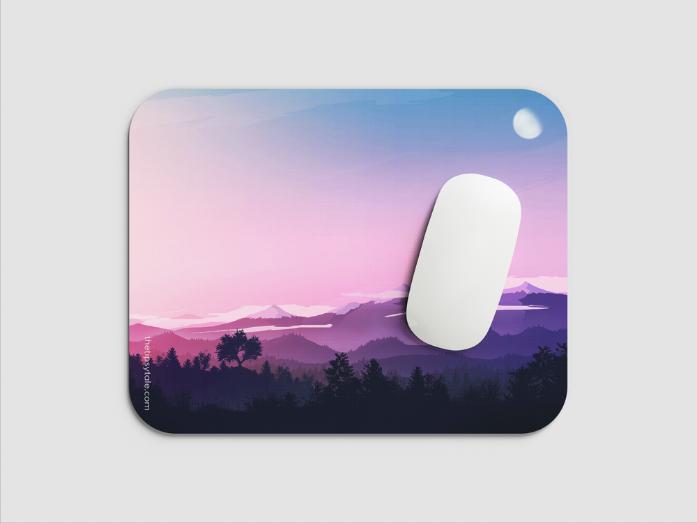 "BLUSH MOUNTAINS" Mousepad Enhance Your Workspace with Style