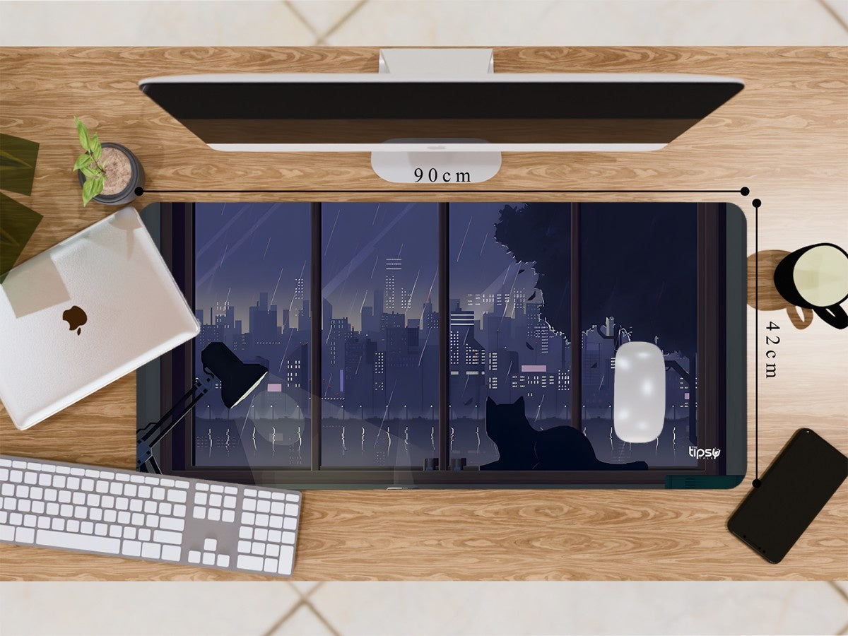 "IN THE DARK LIGHT- CAT" Gaming Mousepad Elevate Your Gaming Experience