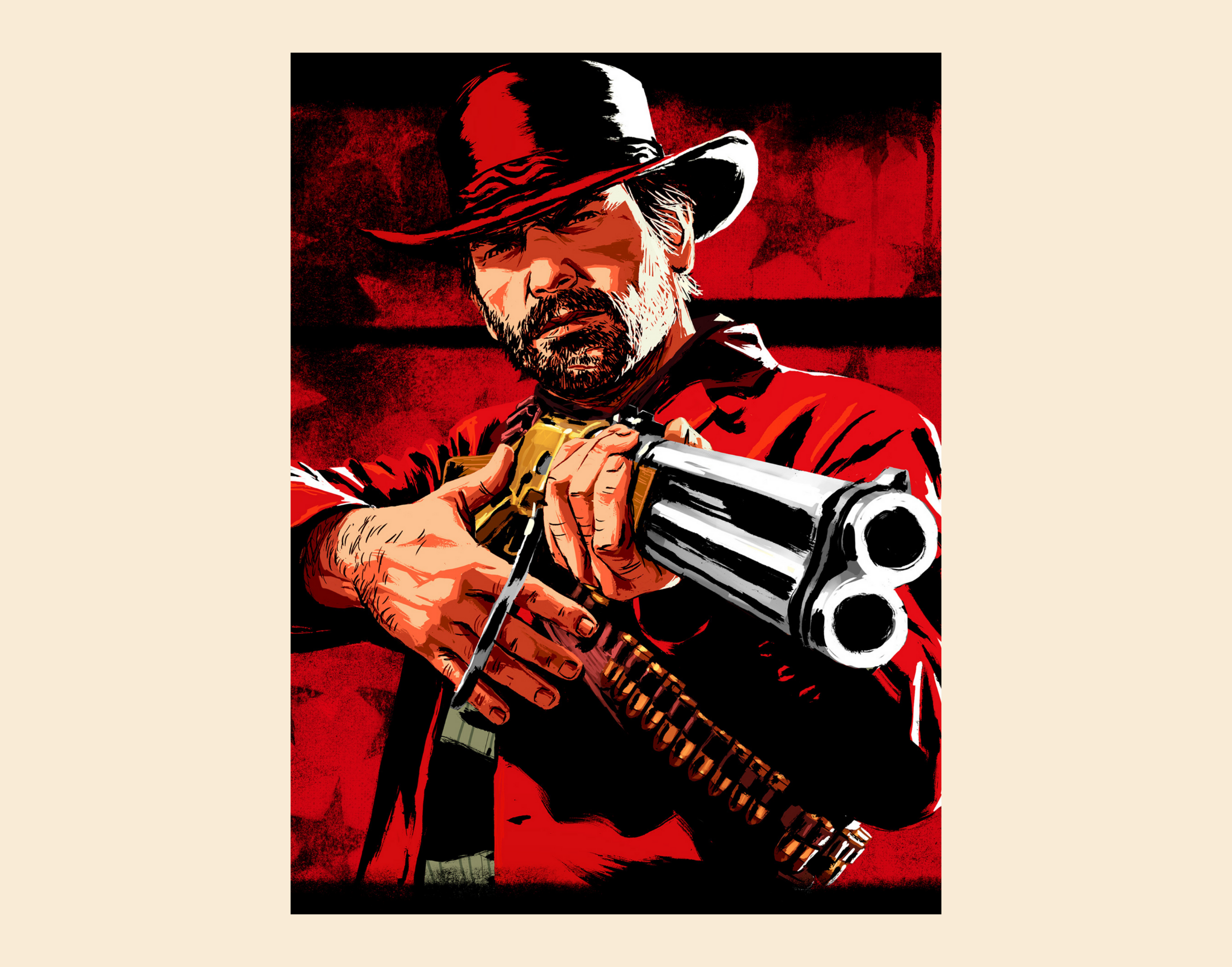 "RED DEAD REEDEMPTION "- Shiny & Sturdy Metallic Poster Art That Pops & Sticks (Literally!)
