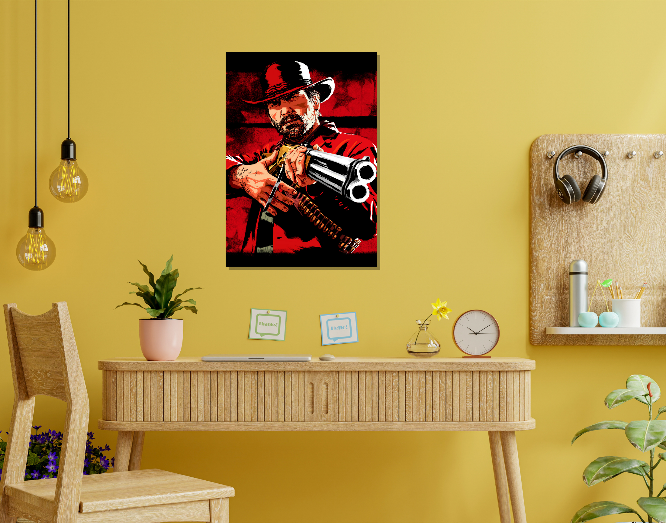 "RED DEAD REEDEMPTION "- Shiny & Sturdy Metallic Poster Art That Pops & Sticks (Literally!)