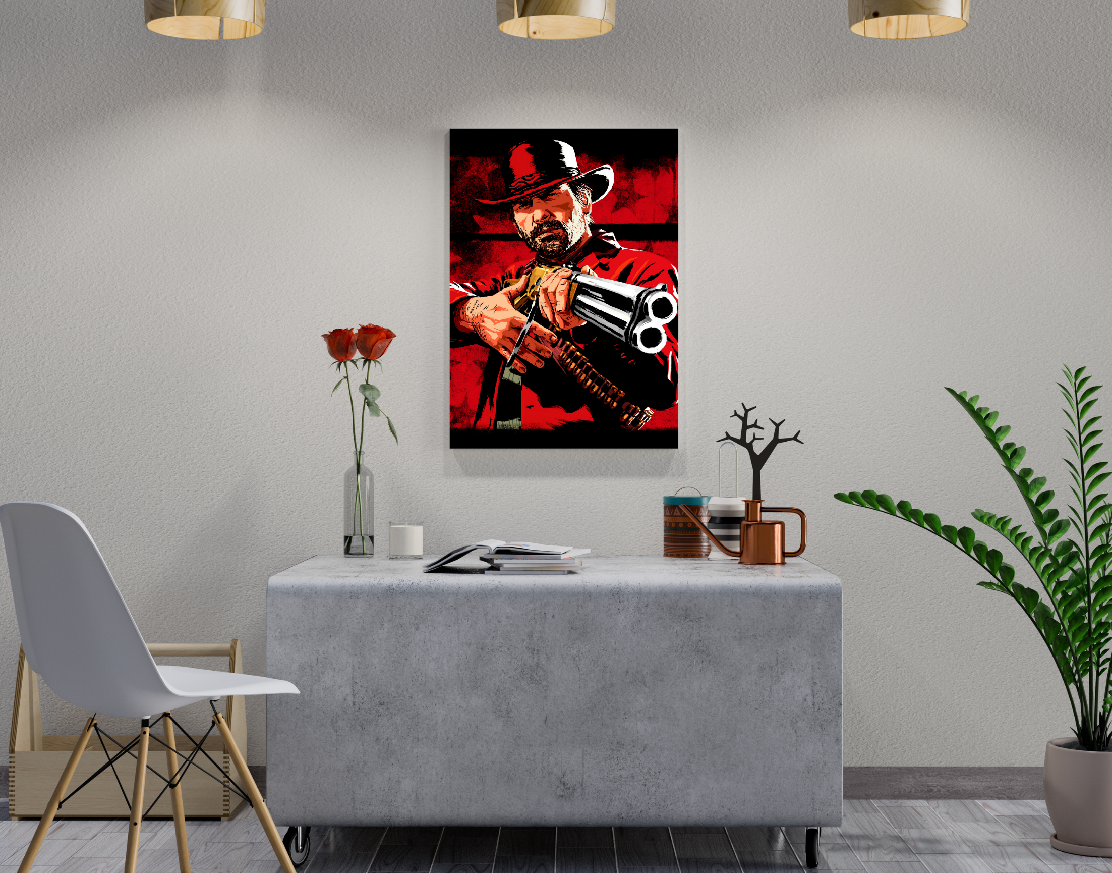 "RED DEAD REEDEMPTION "- Shiny & Sturdy Metallic Poster Art That Pops & Sticks (Literally!)