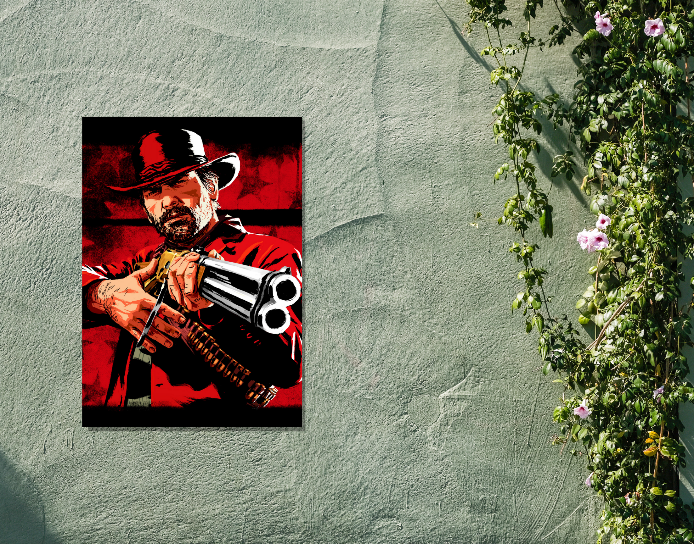 "RED DEAD REEDEMPTION "- Shiny & Sturdy Metallic Poster Art That Pops & Sticks (Literally!)