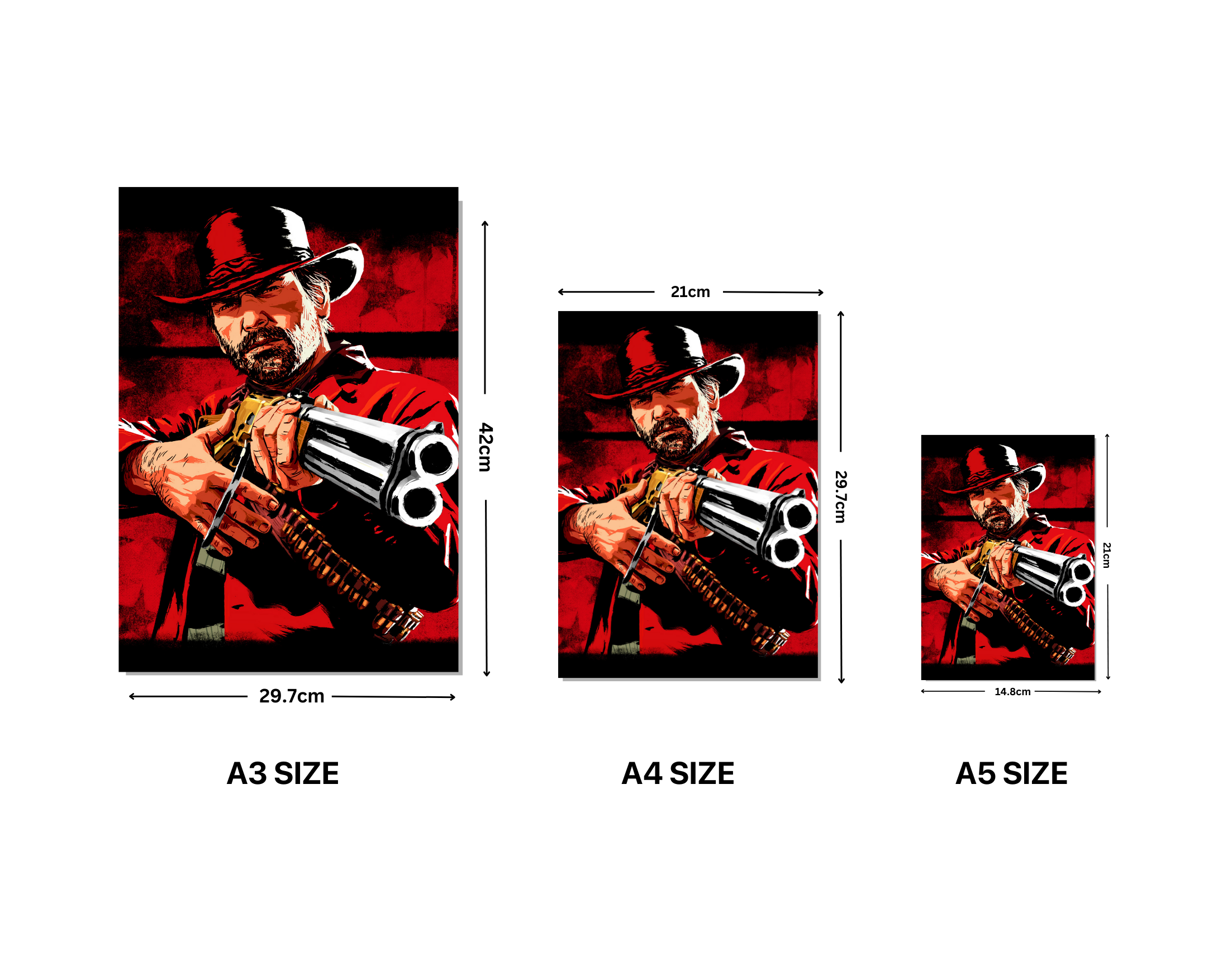 "RED DEAD REEDEMPTION "- Shiny & Sturdy Metallic Poster Art That Pops & Sticks (Literally!)