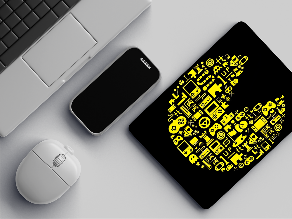 "PACMAN LIGHT BALL" Mousepad Enhance Your Workspace with Style