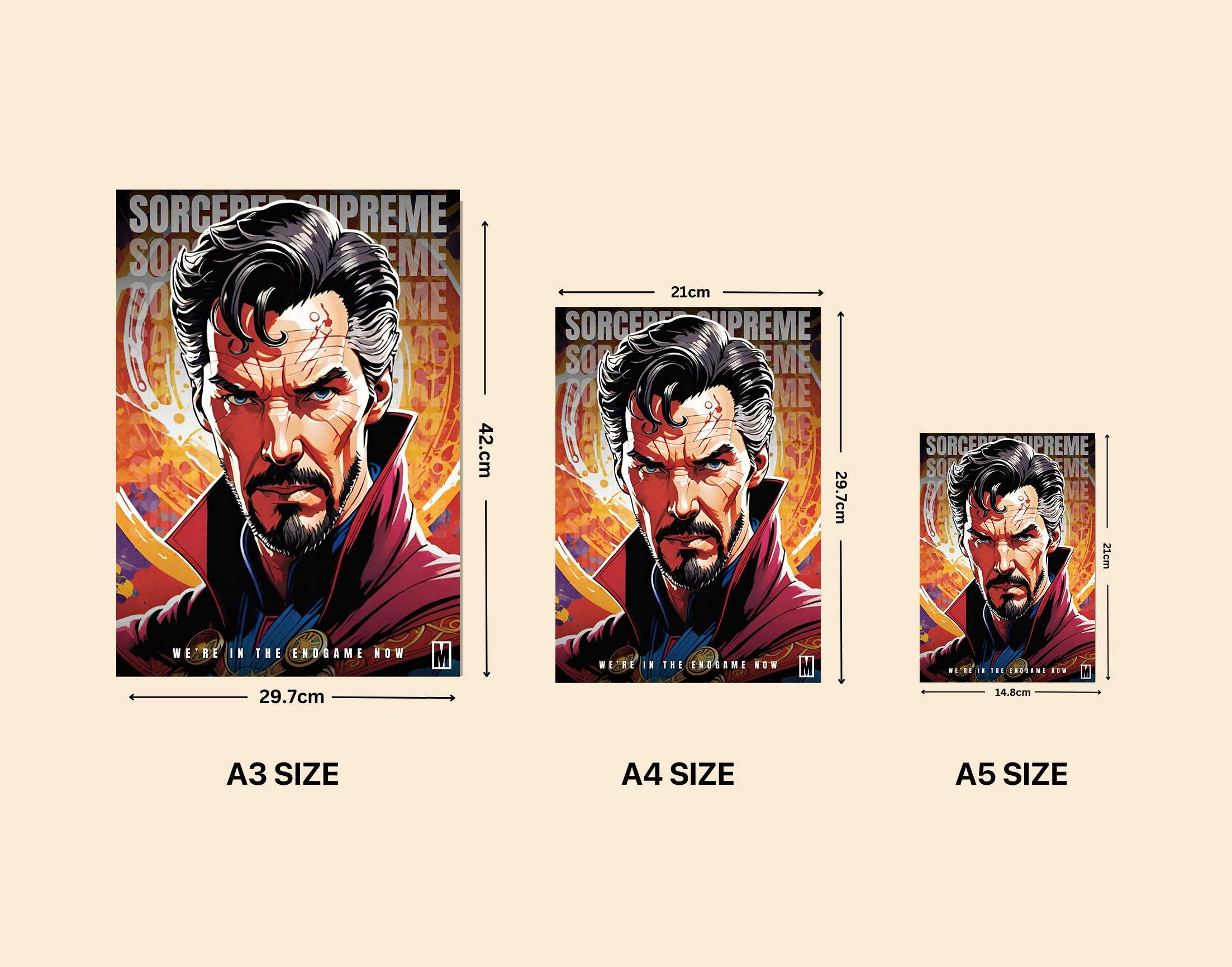 "Dr Strange"- Shiny & Sturdy Metallic Poster Art That Pops & Sticks